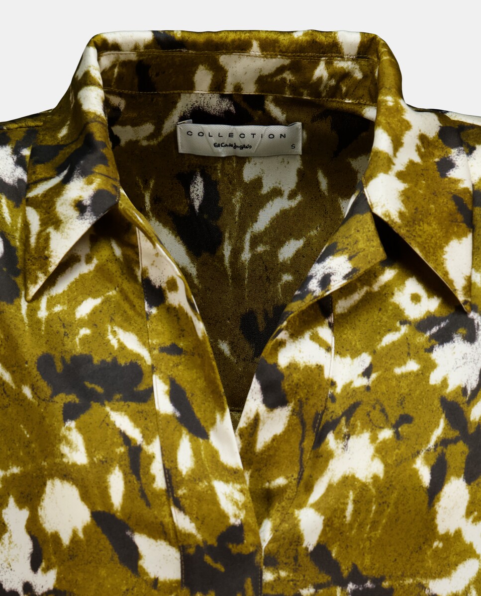 Blusa Estampada com Manga Comprida Branco-5