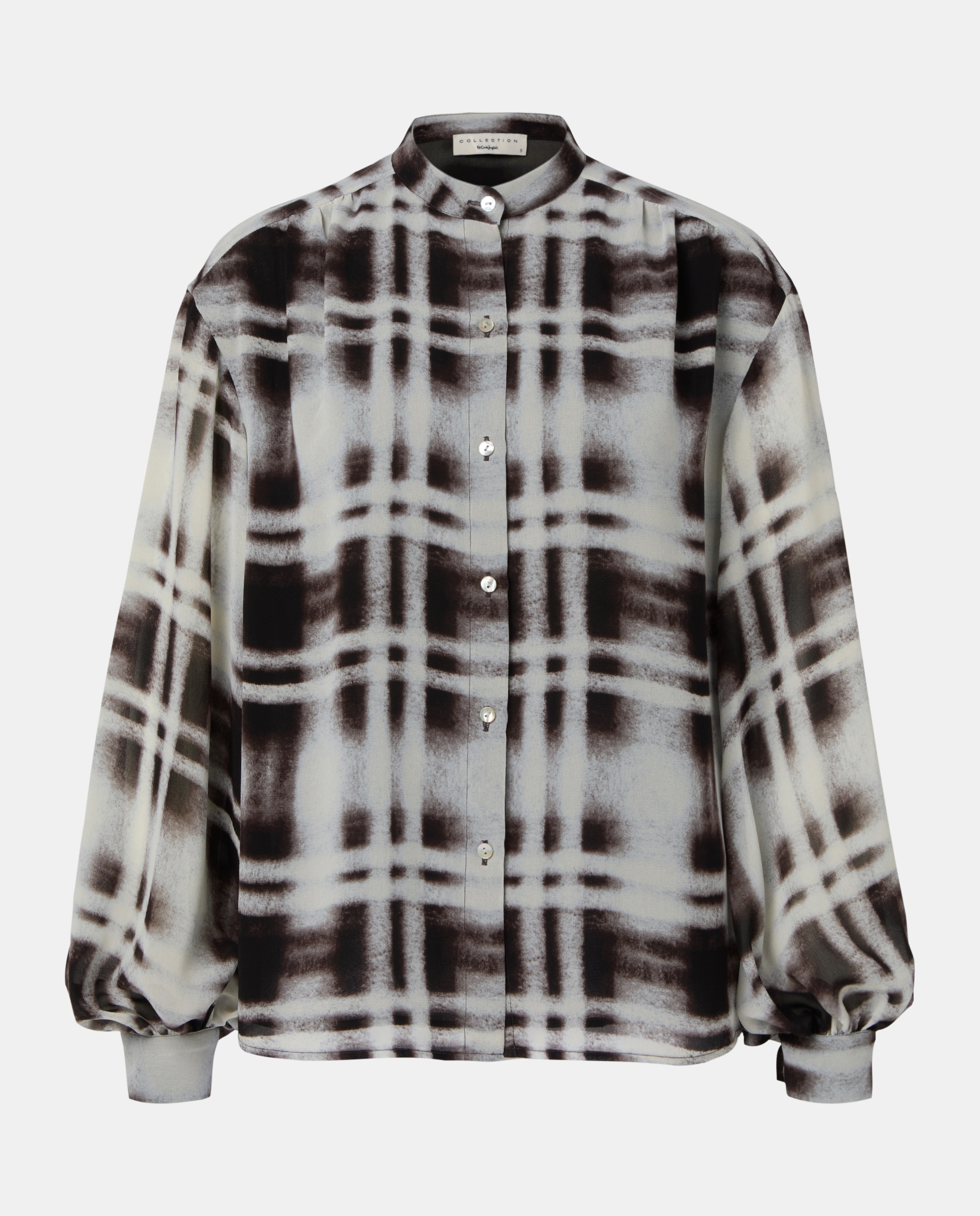 Blusa de Manga Comprida Estampada Branco-4