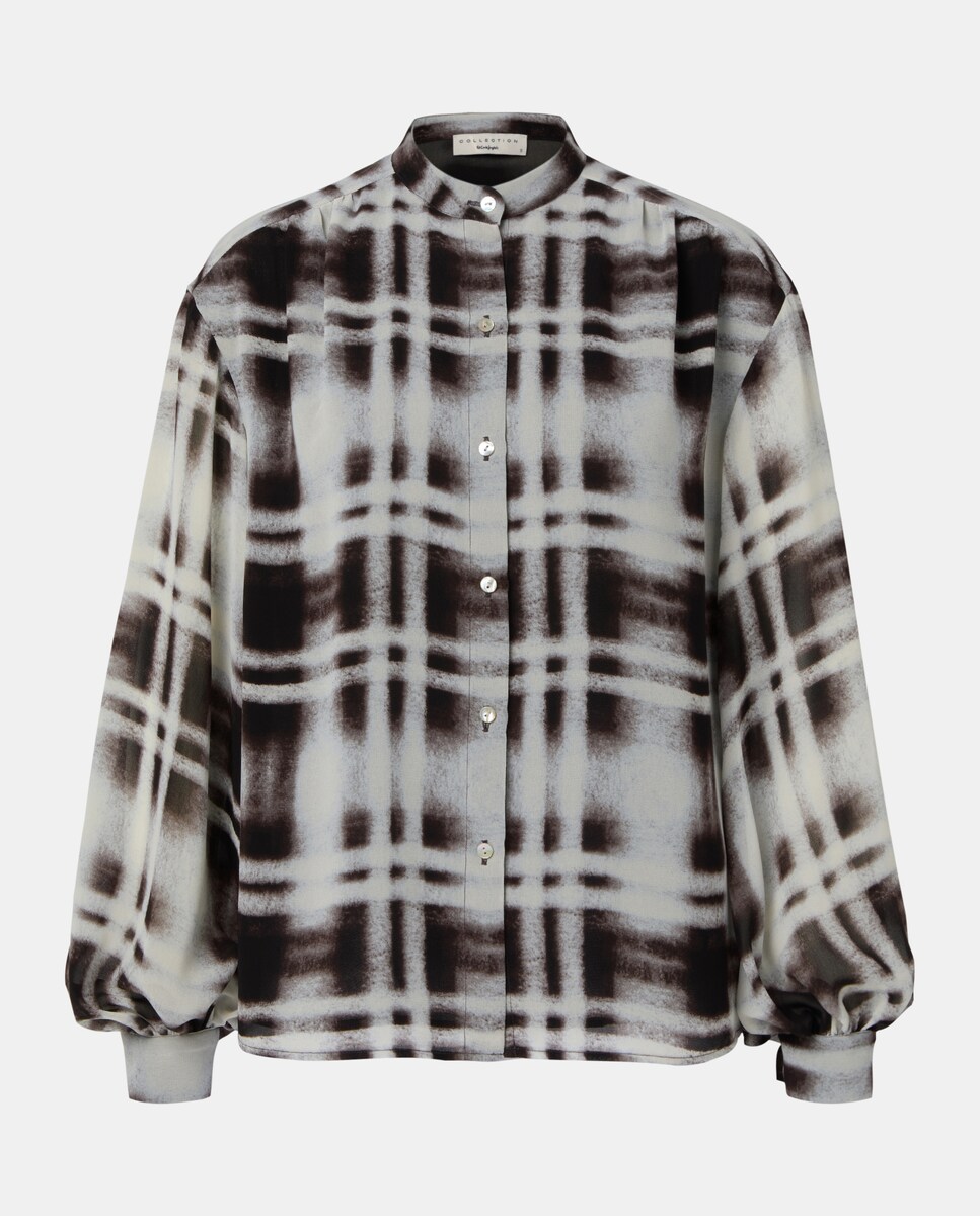 Blusa de Manga Comprida Estampada Branco-4