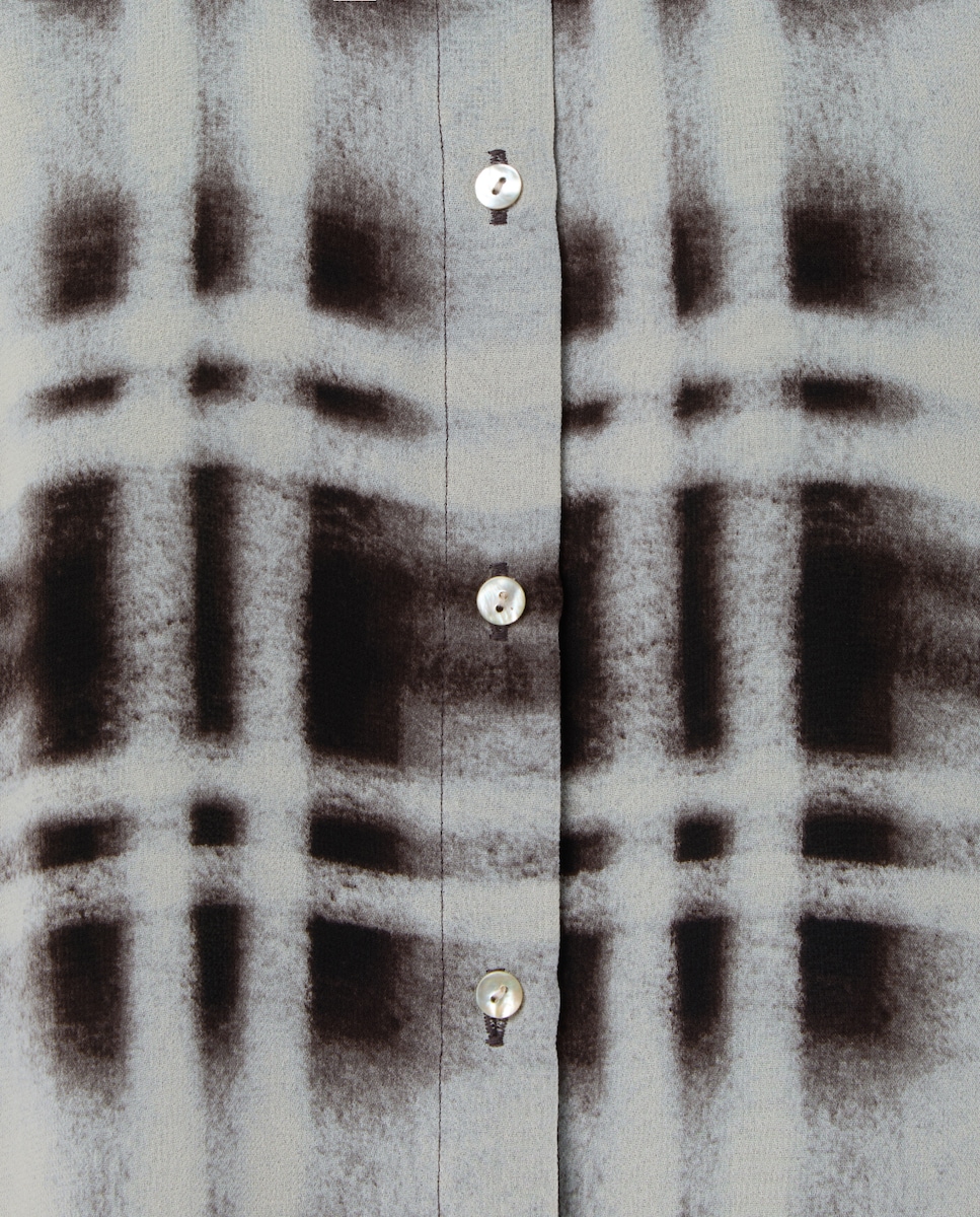 Blusa de Manga Comprida Estampada Branco-5