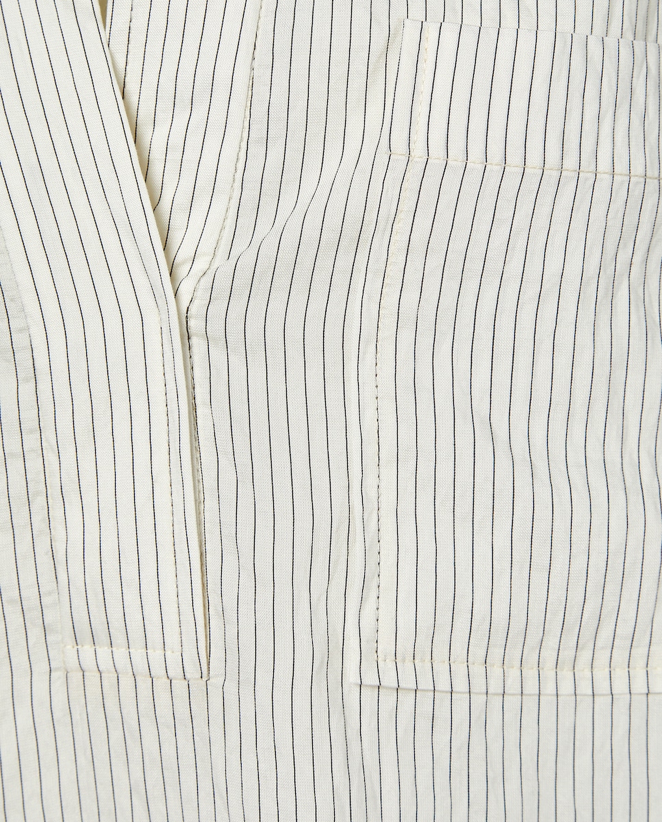 Blusa Tipo Polo de Manga Comprida Branco-5