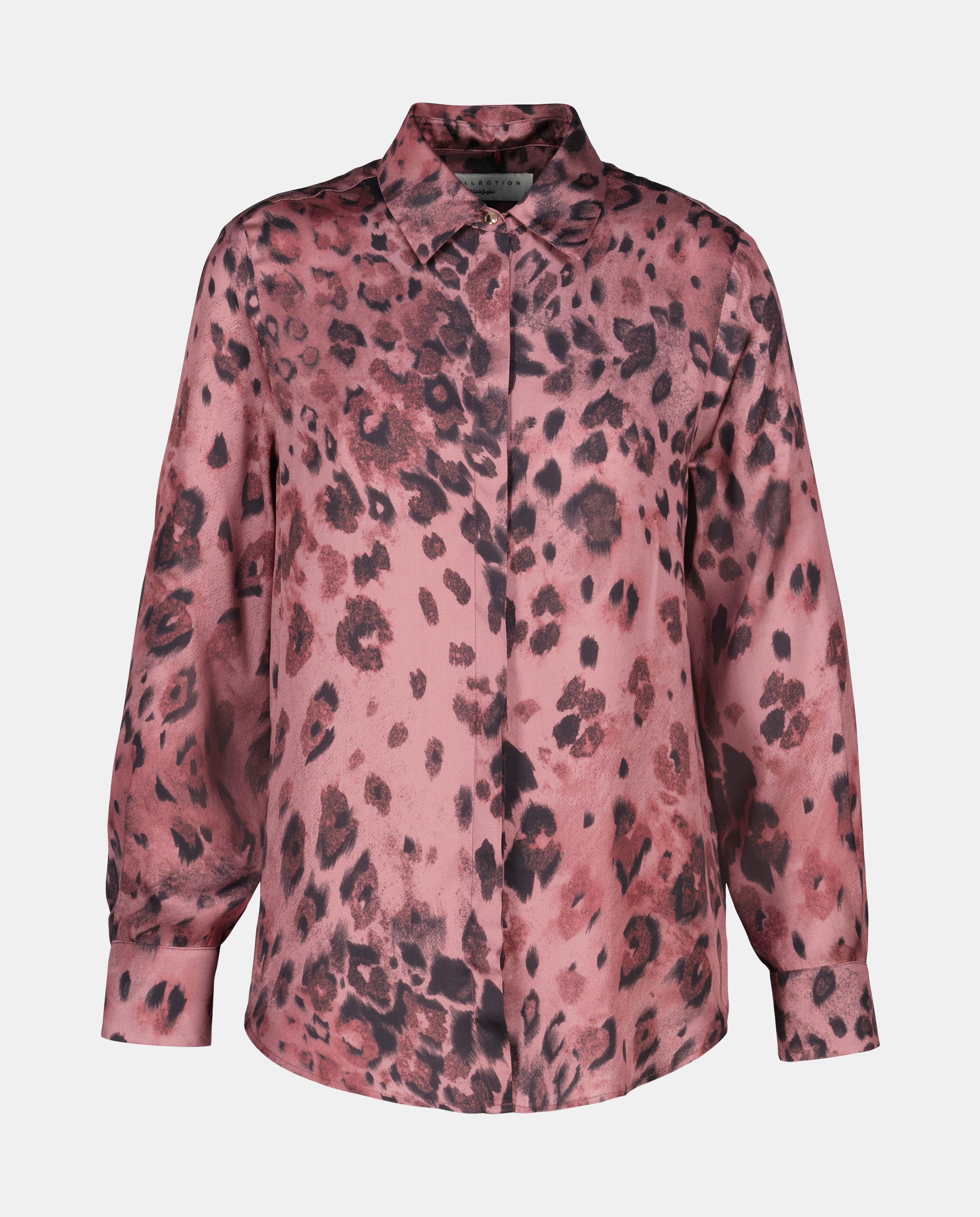Blusa Acetinada com Animal Print Vermelho-5