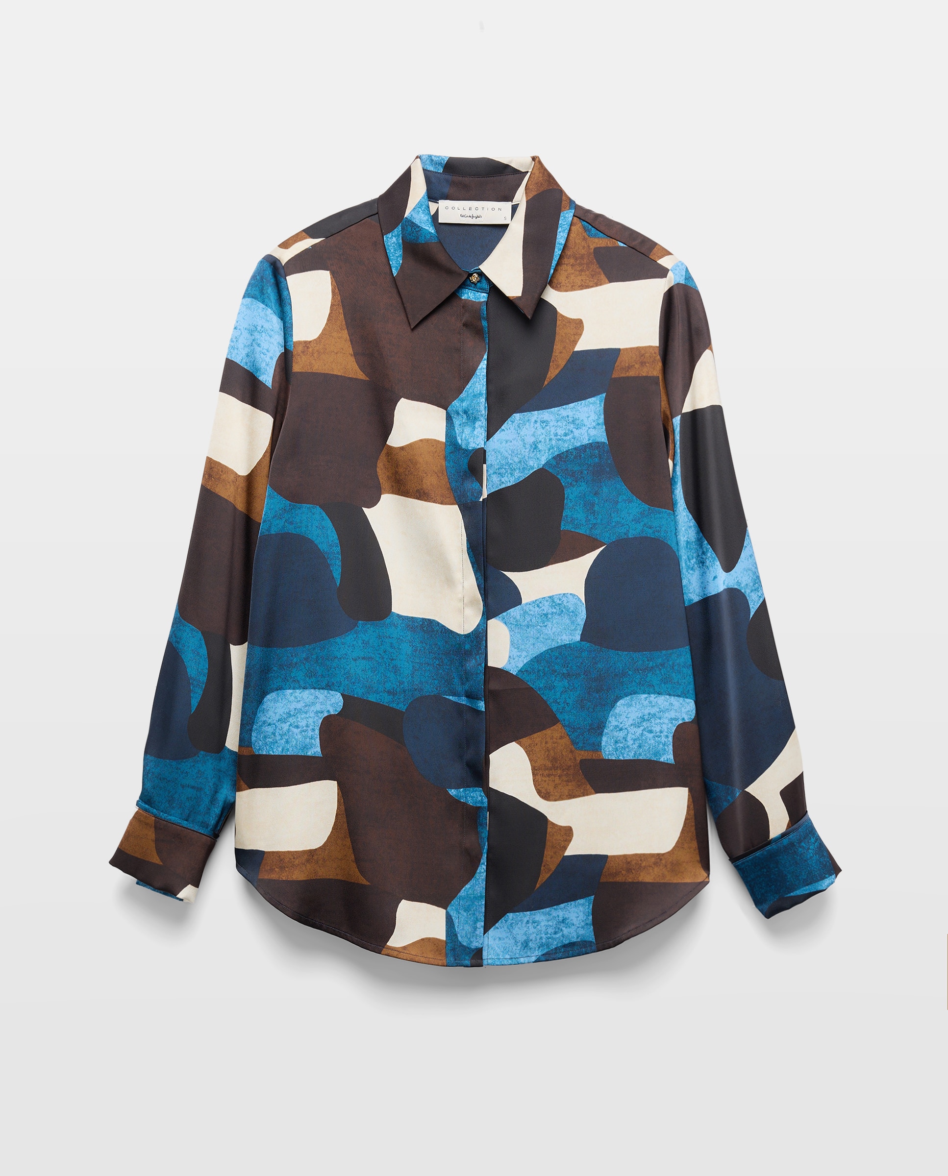 Blusa de mujer manga larga print - Woman El Corte Inglés - Rojo Azul-5