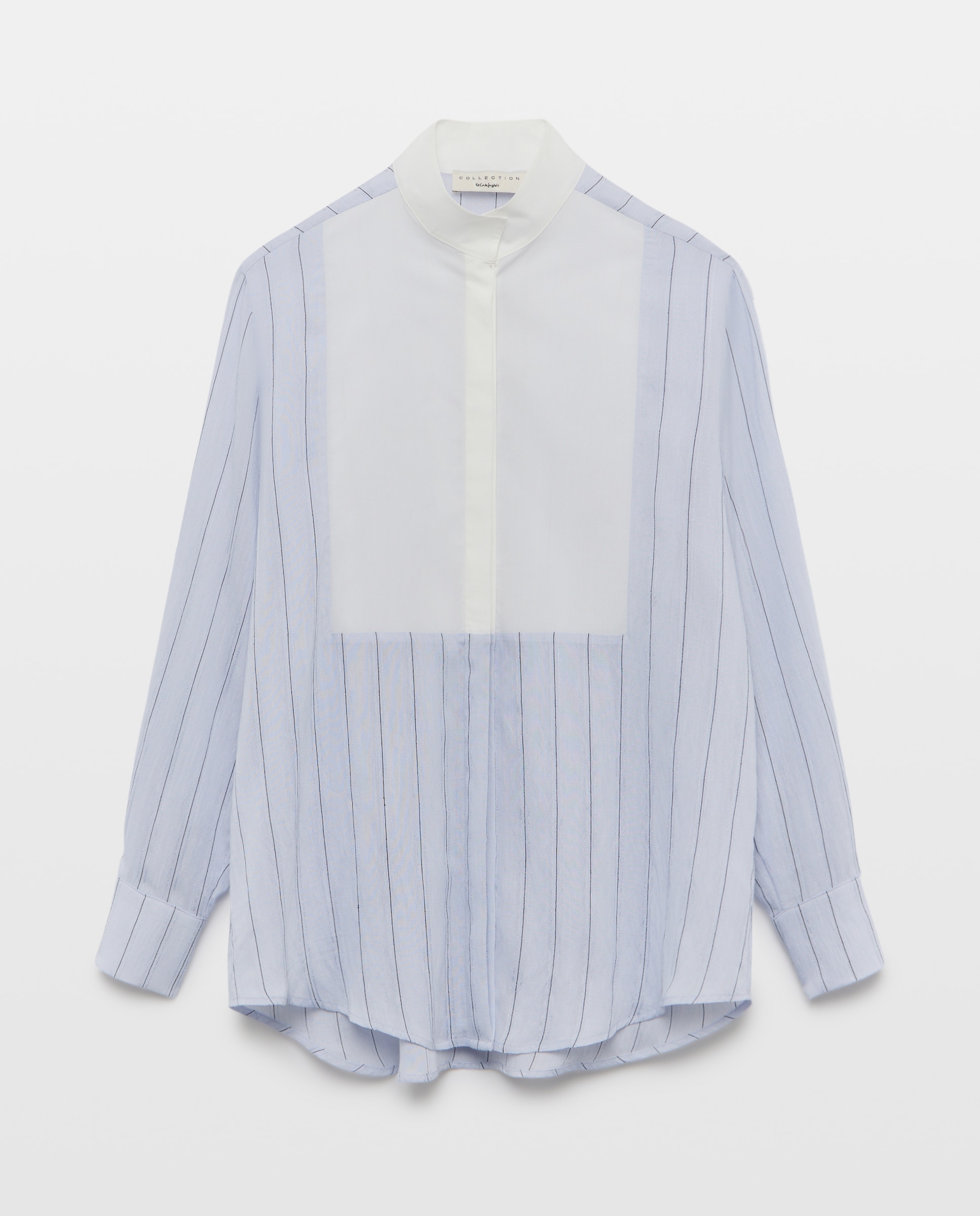 Blusa manga larga de mujer con pecheras - Woman El Corte Inglés - Azul Azul-4