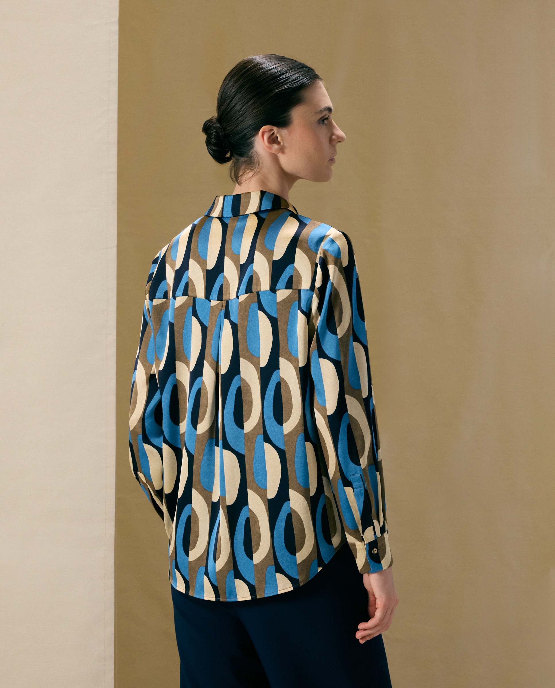 Blusa de mujer con manga larga estampada - Woman El Corte Inglés - 120 Crudo 120 Crudo-3