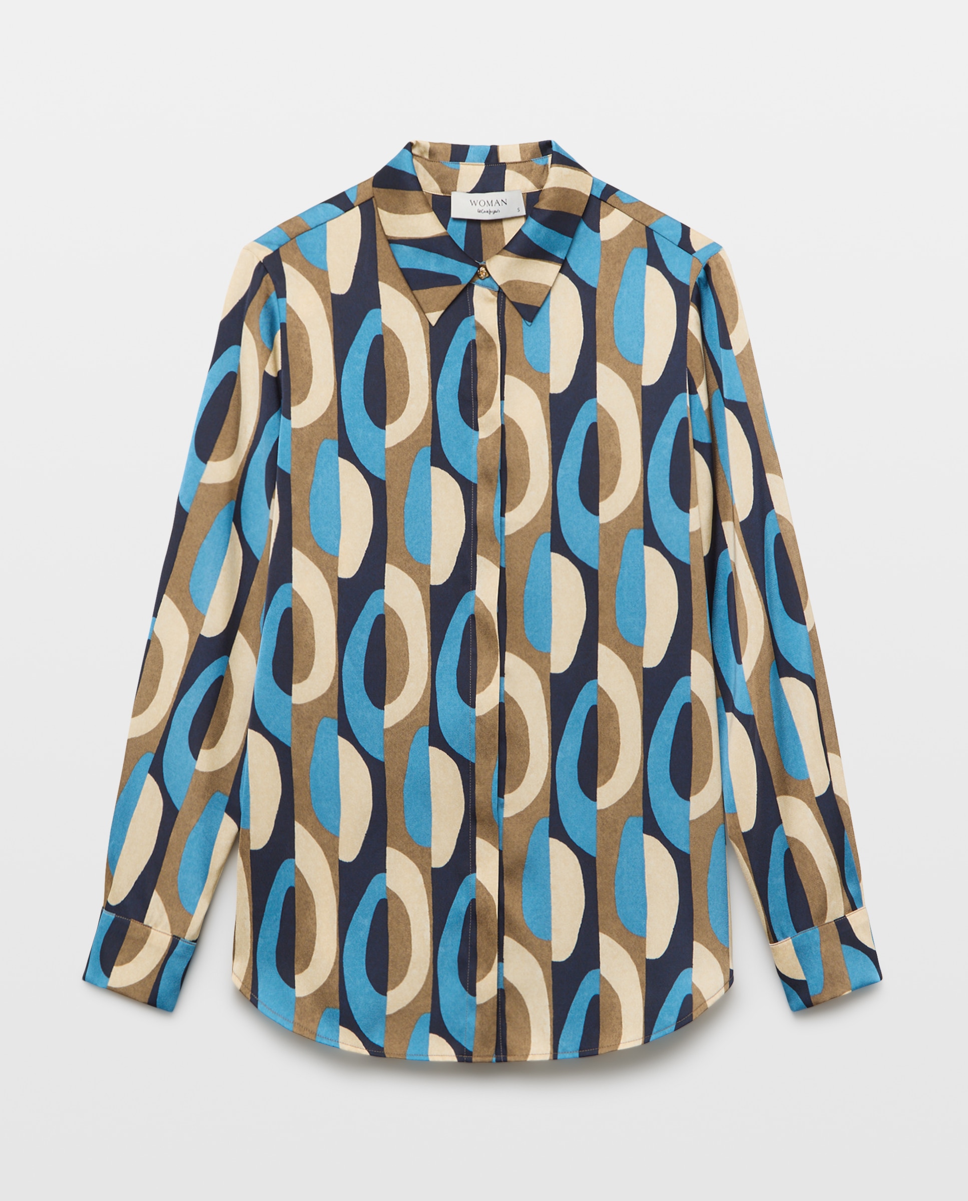 Blusa de mujer con manga larga estampada - Woman El Corte Inglés - 120 Crudo 120 Crudo-4