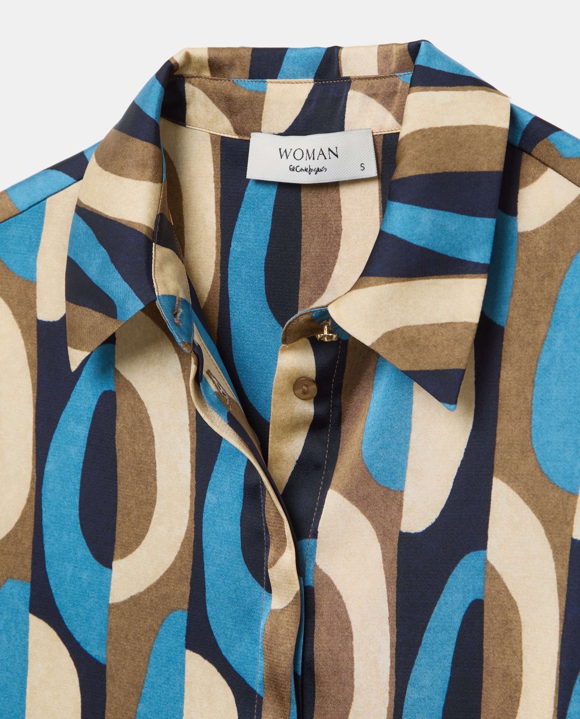 Blusa de mujer con manga larga estampada - Woman El Corte Inglés - 120 Crudo 120 Crudo-5