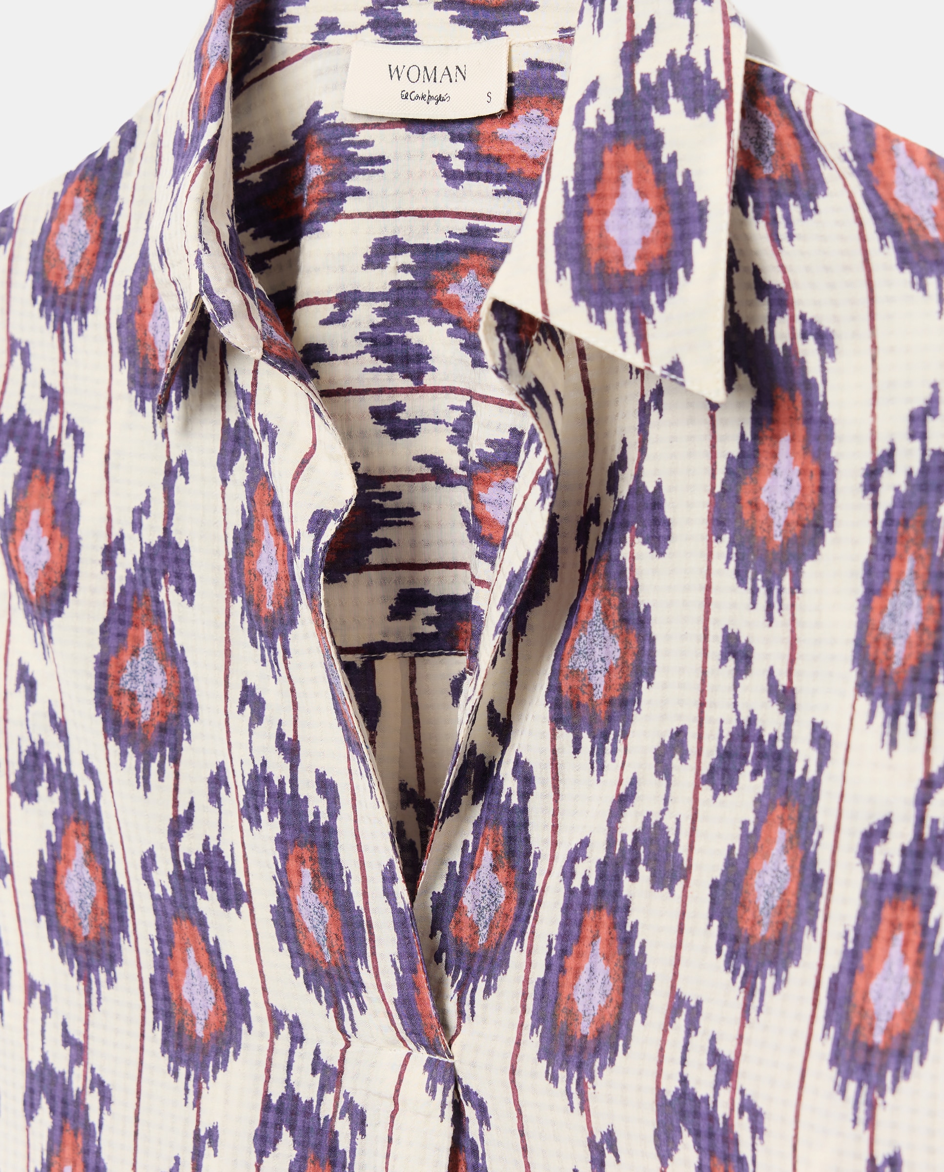 Blusa Dobby Ikat Branco-5