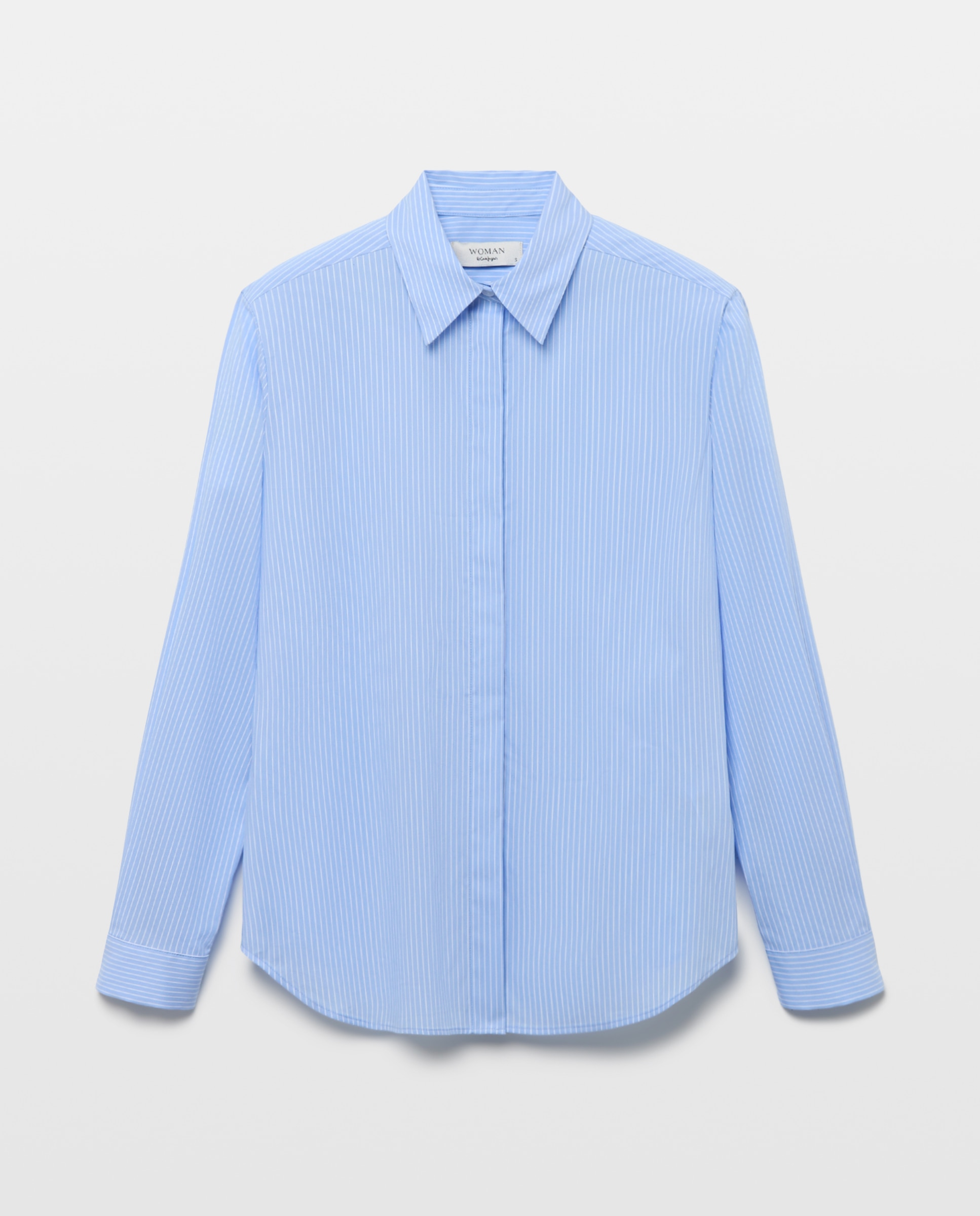 Blusa de mujer en popelín - Woman El Corte Inglés - Azul Azul-4