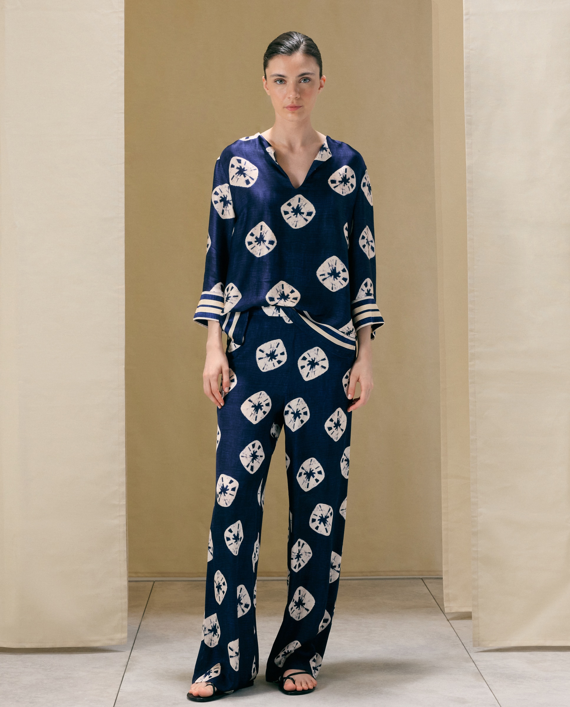 Blusón de mujer Ikat cenefa - Woman El Corte Inglés - Azul Azul-3