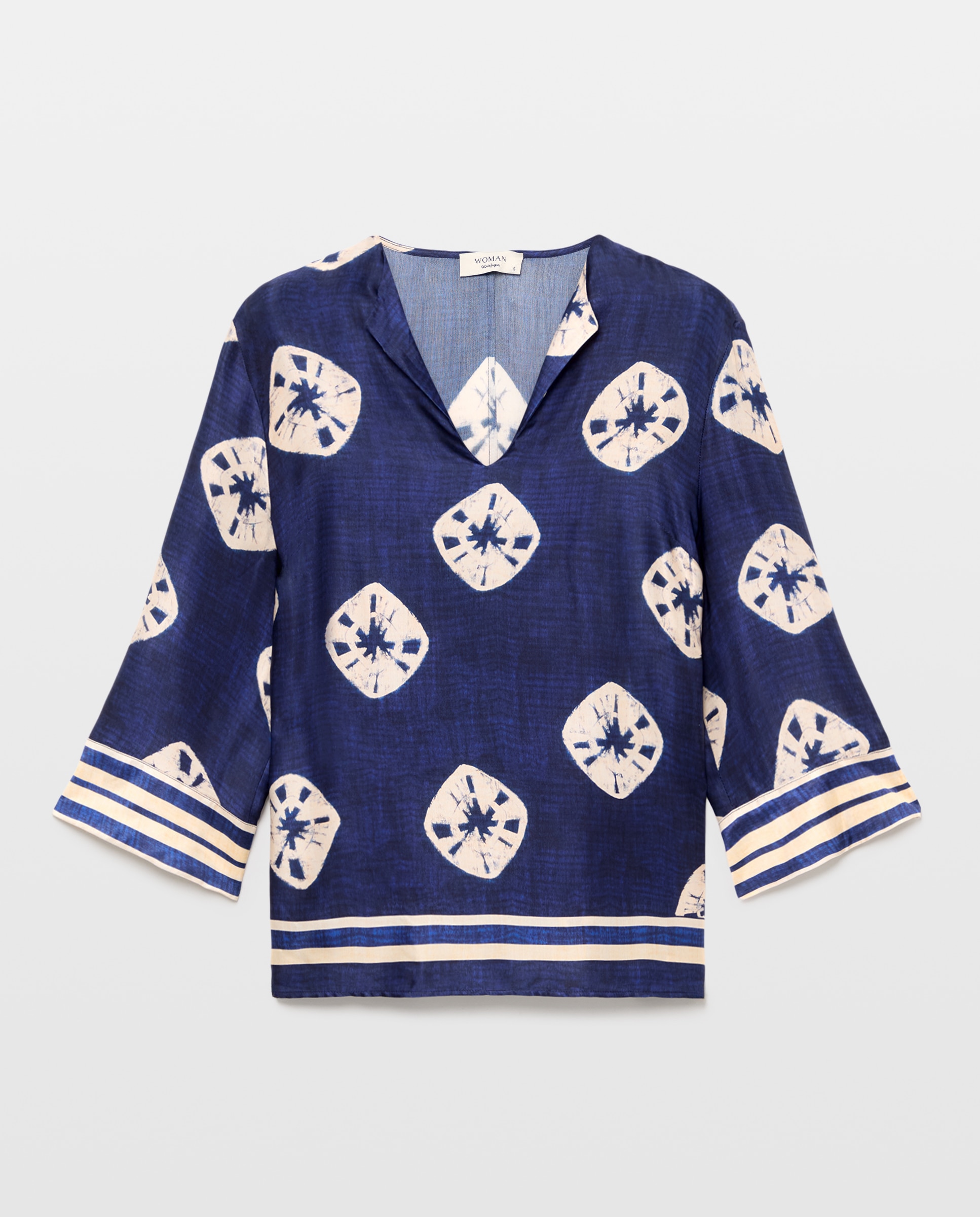 Blusón de mujer Ikat cenefa - Woman El Corte Inglés - Azul Azul-4