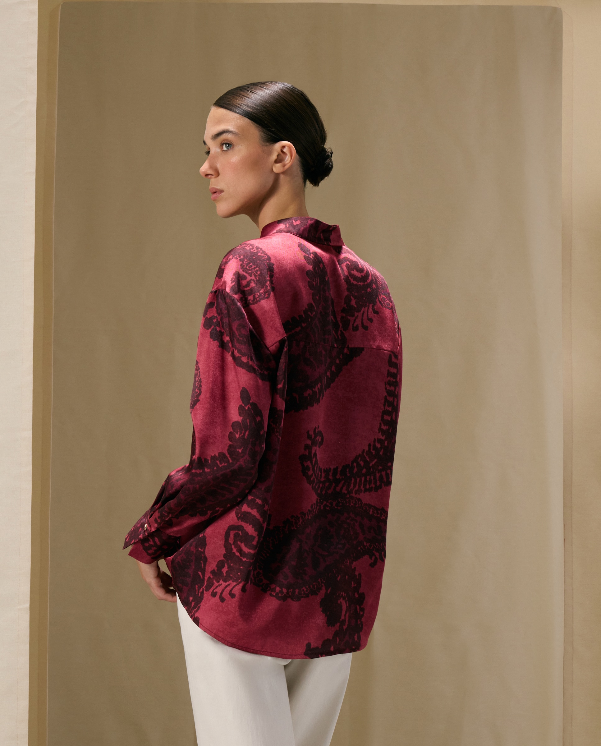 Blusa de Manga Comprida e Estampado Rosa-3