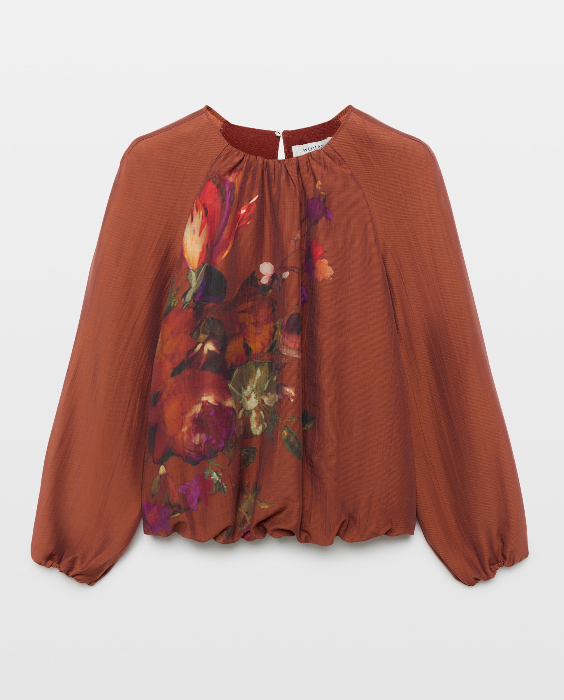 Imagen 1 de Blusa de manga larga estampada de mujer - Woman El Corte Inglés - Rojo Rojo