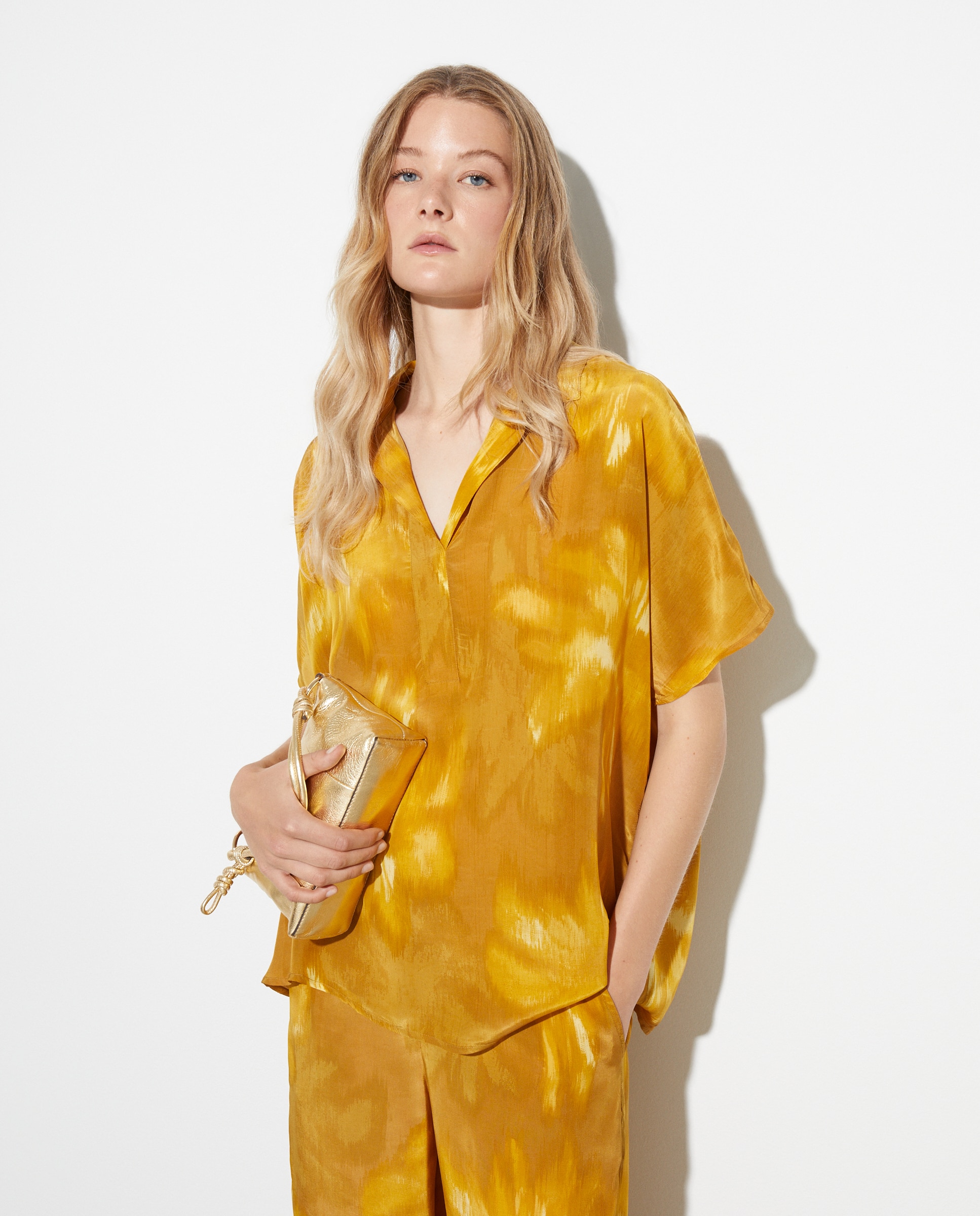 Top de Manga Curta Castanho-1