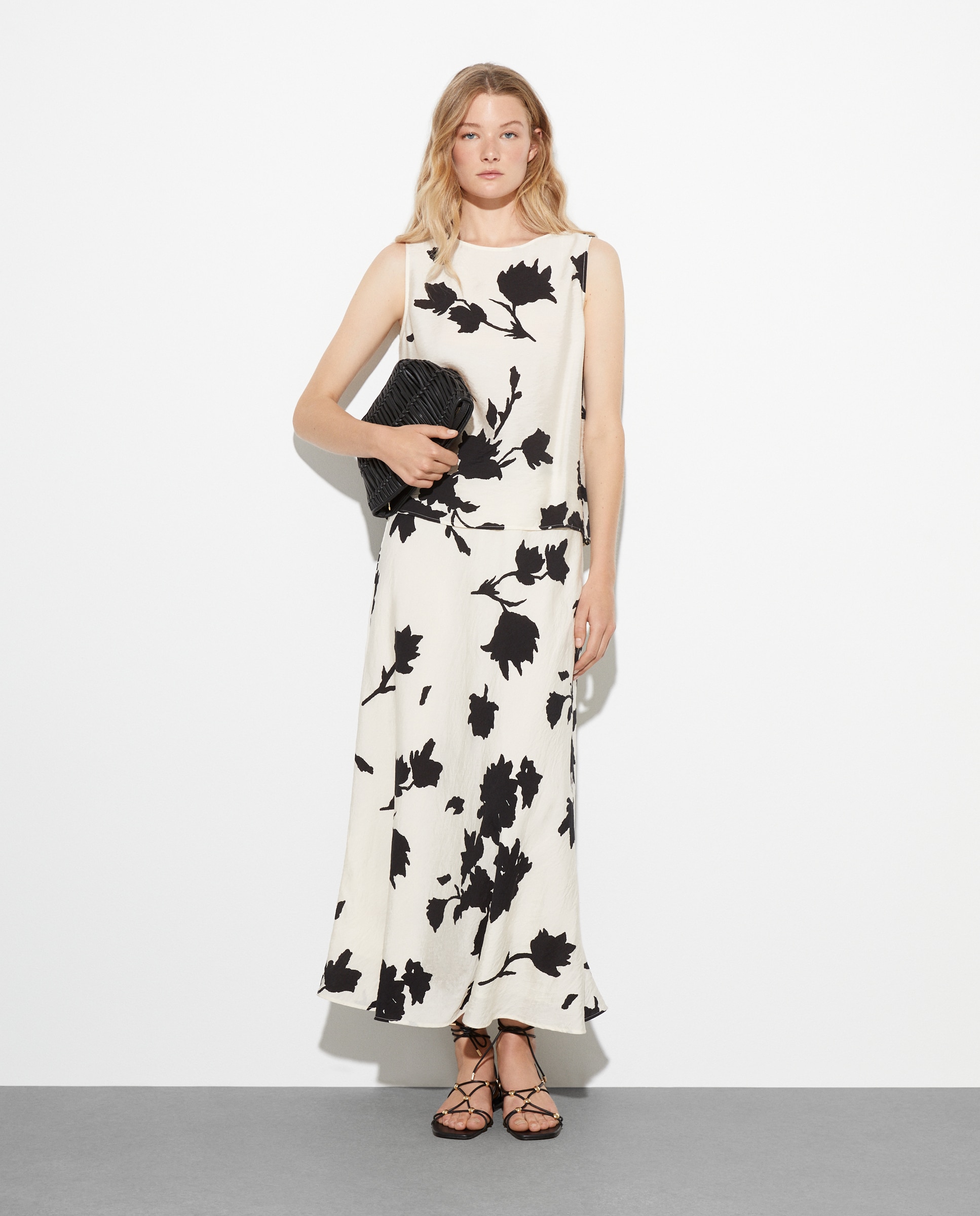 Top sem Mangas com Estampado Branco-2