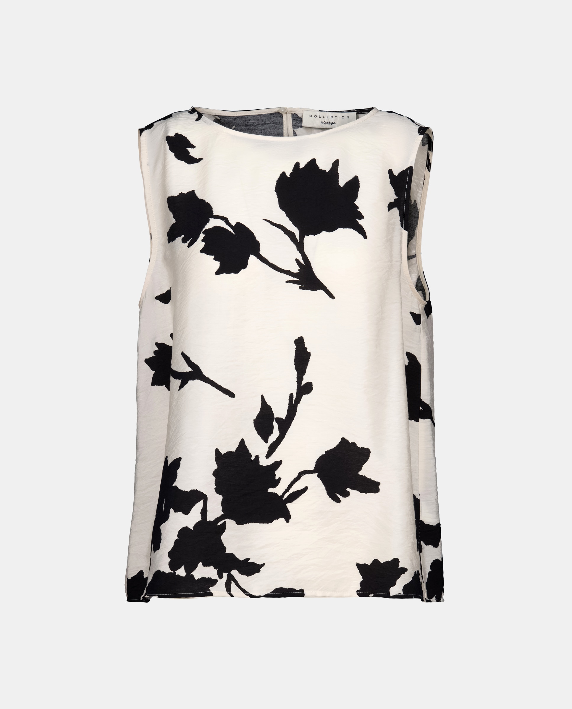 Top sem Mangas com Estampado Branco-4
