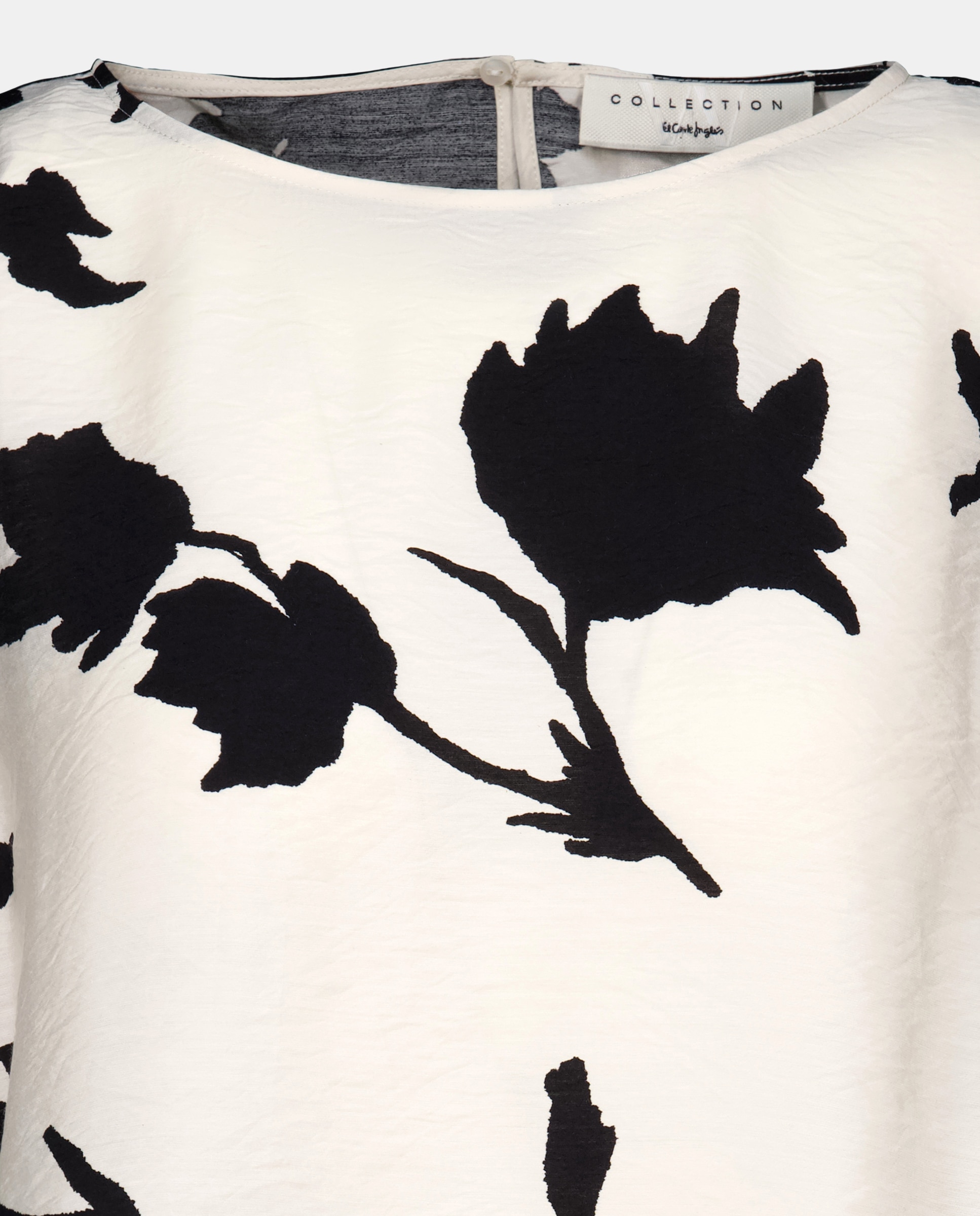 Top sem Mangas com Estampado Branco-5