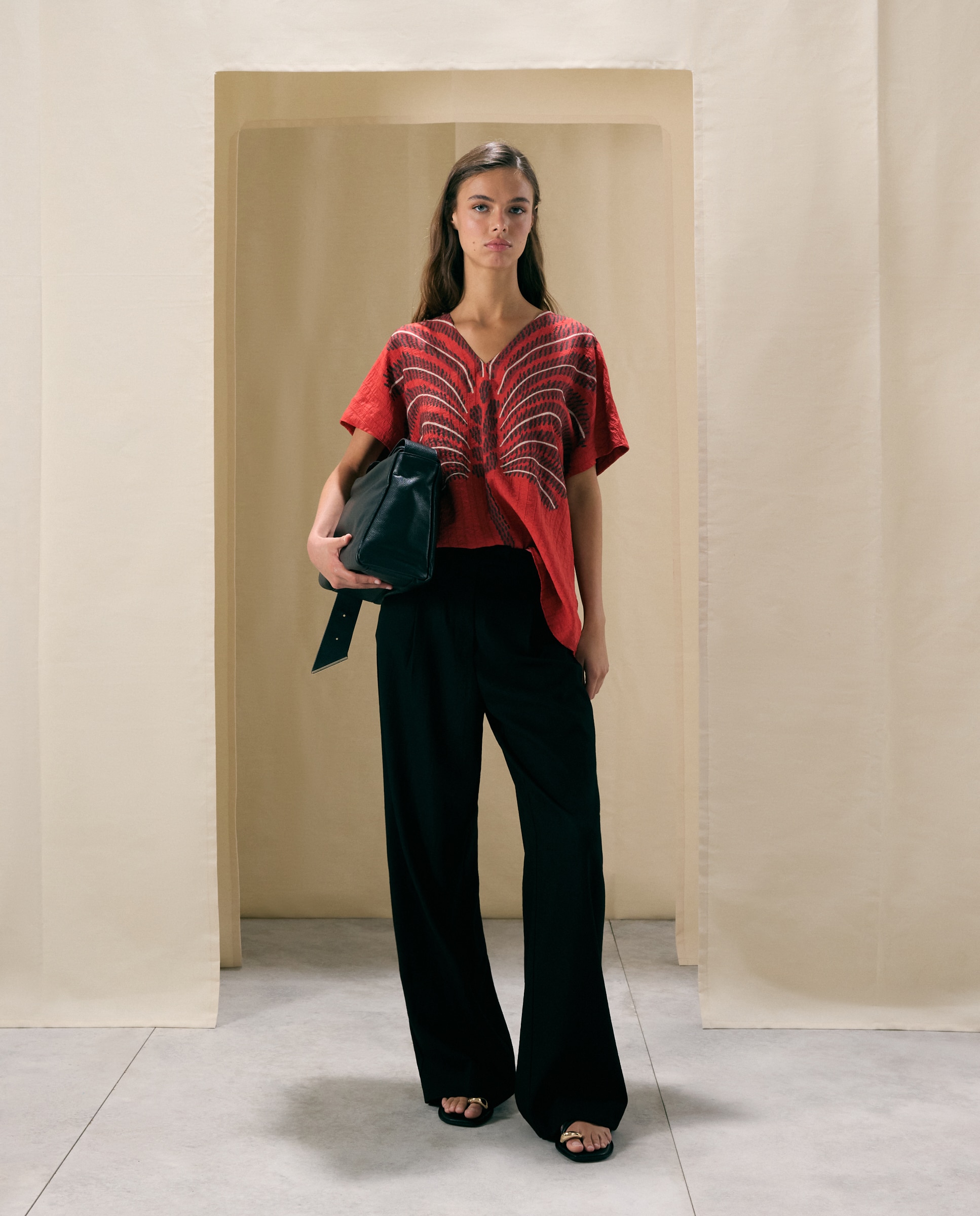 Top de manga corta estampado de mujer - Woman El Corte Inglés - Rojo Rojo-2
