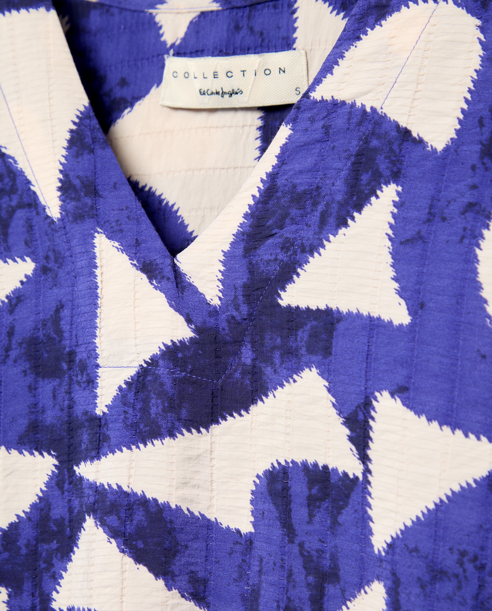 Top de manga corta estampado de mujer - Woman El Corte Inglés - Azul Azul-6