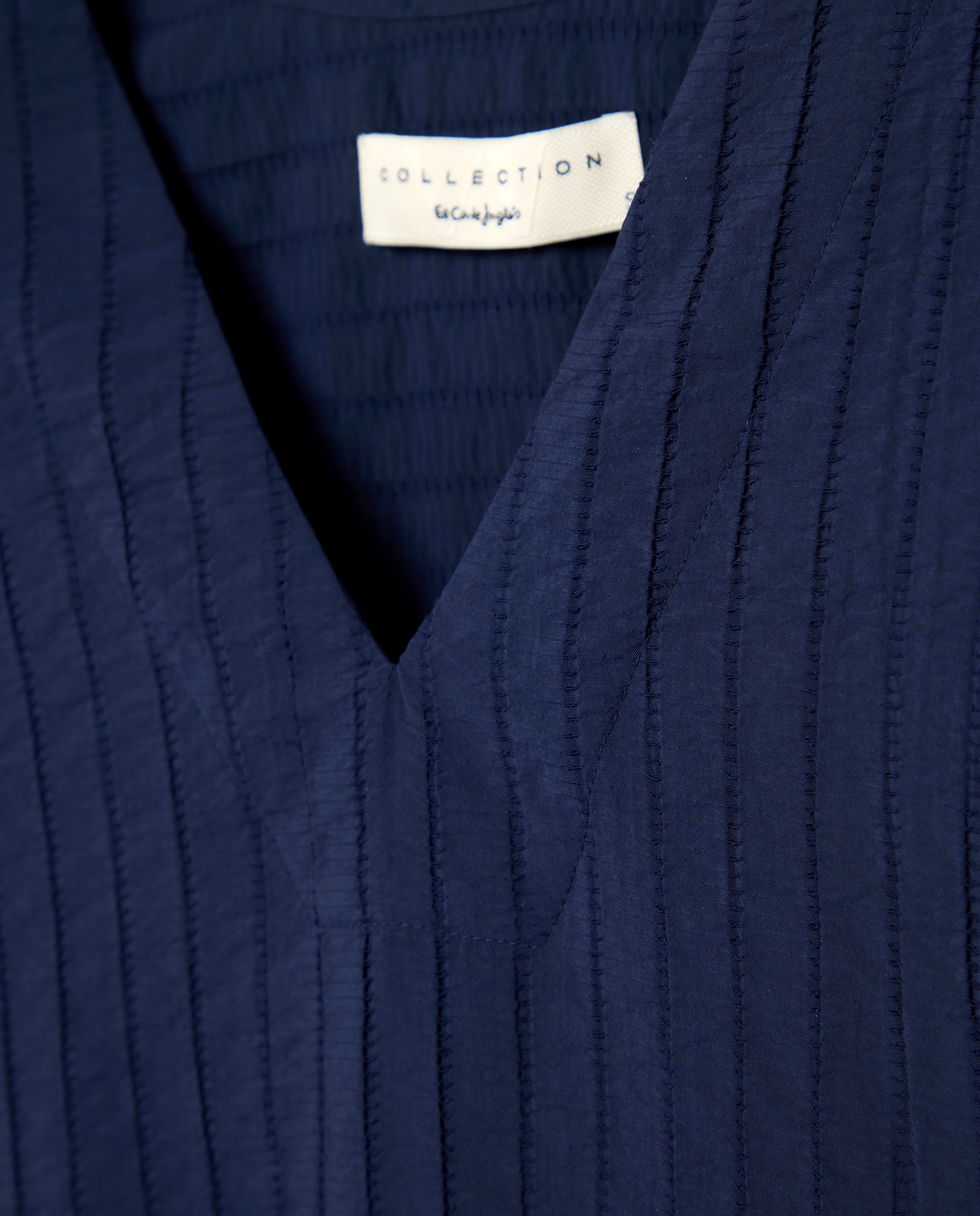 Top de manga corta estampado de mujer - Woman El Corte Inglés - Azul marino Azul marino-5