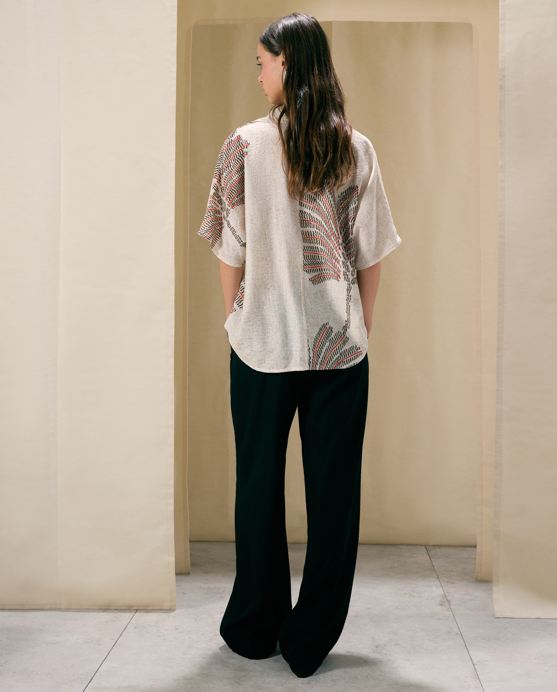 Blusa de manga corta estampada de mujer - Woman El Corte Inglés - Blanco Blanco-3