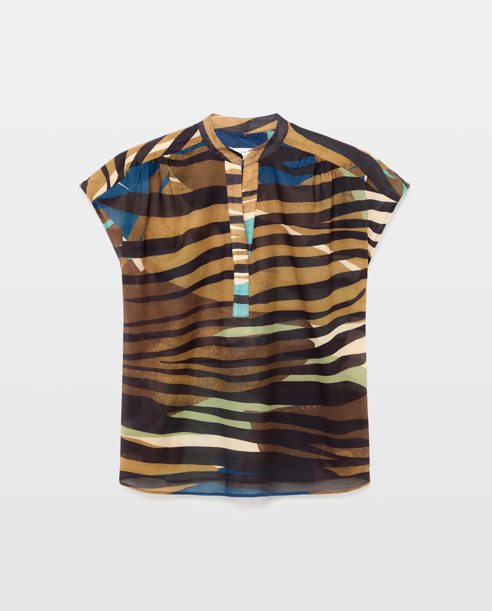 Blusa com Estampado Tropical Rosa-5