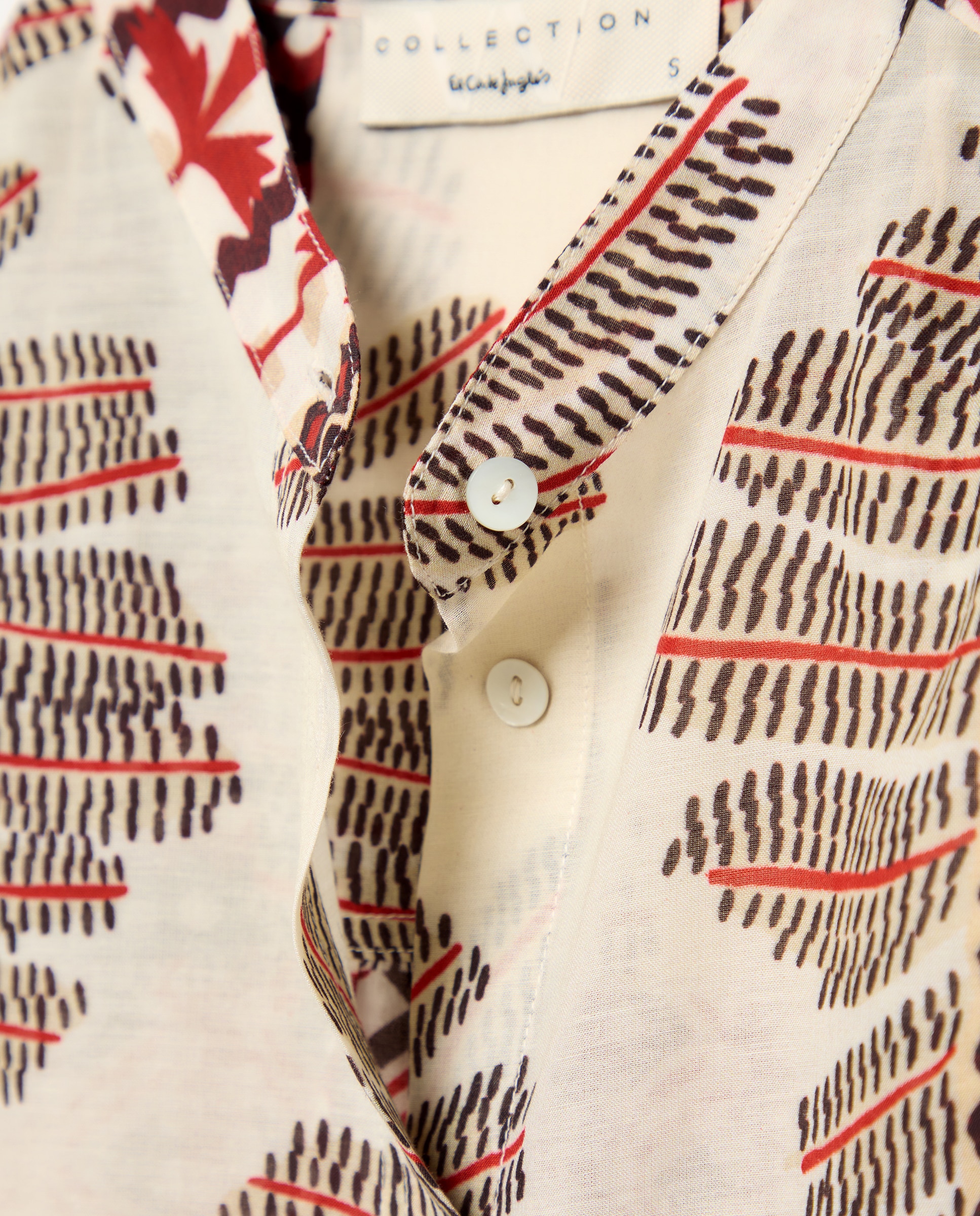 Blusa Voile com All Over Print Branco-5