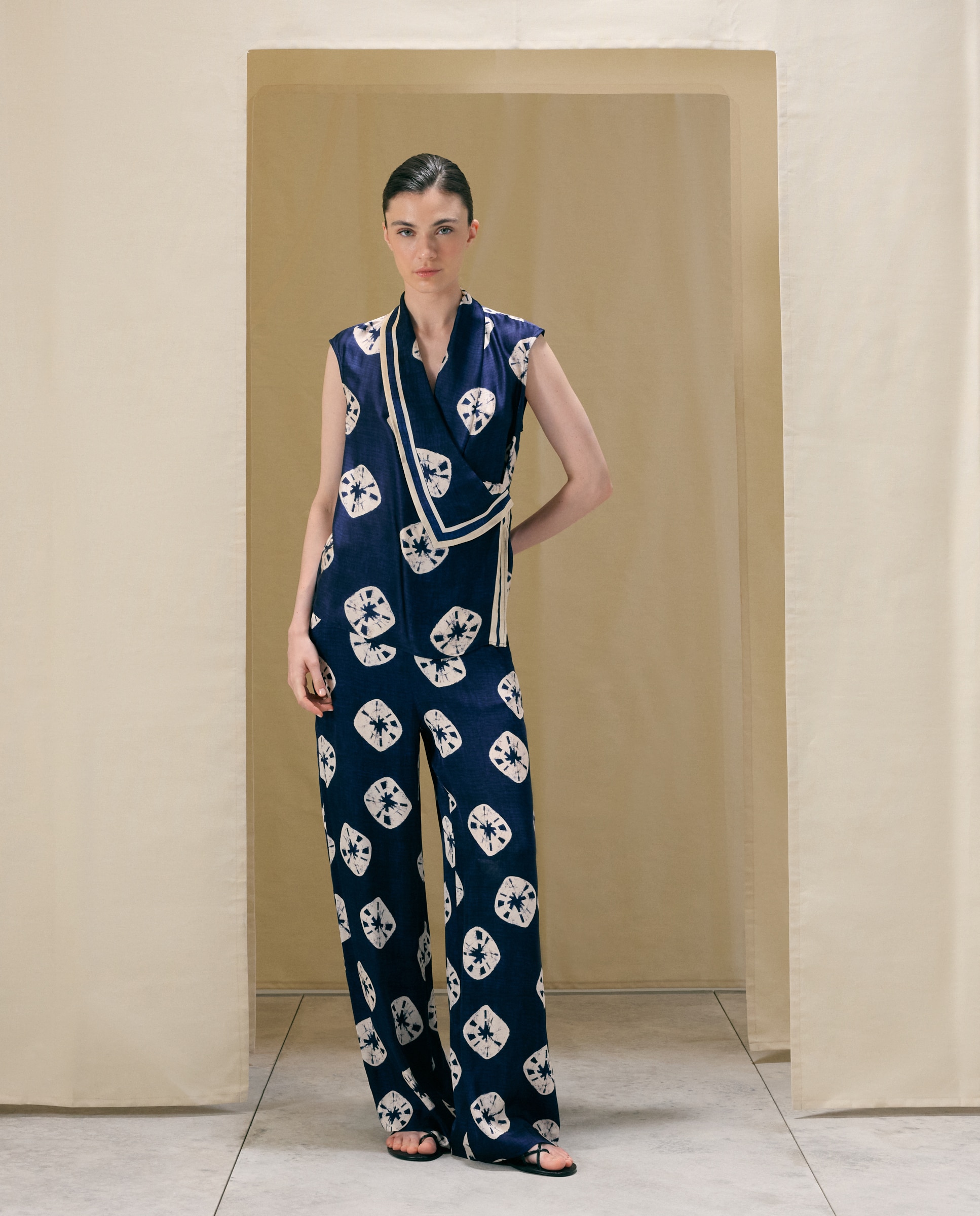 Top de mujer cruzado Ikat - Woman El Corte Inglés - Azul Azul-2