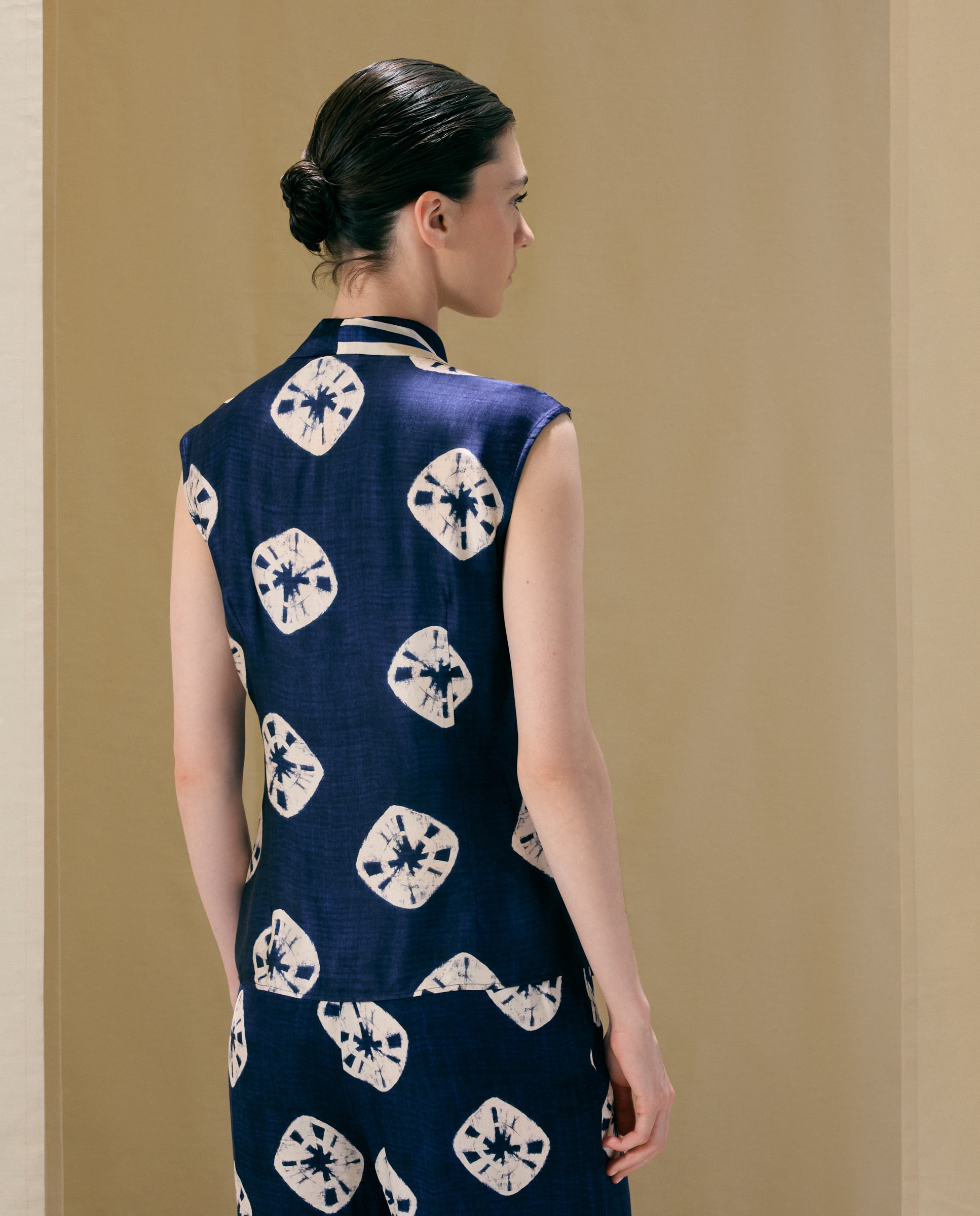 Top de mujer cruzado Ikat - Woman El Corte Inglés - Azul Azul-3