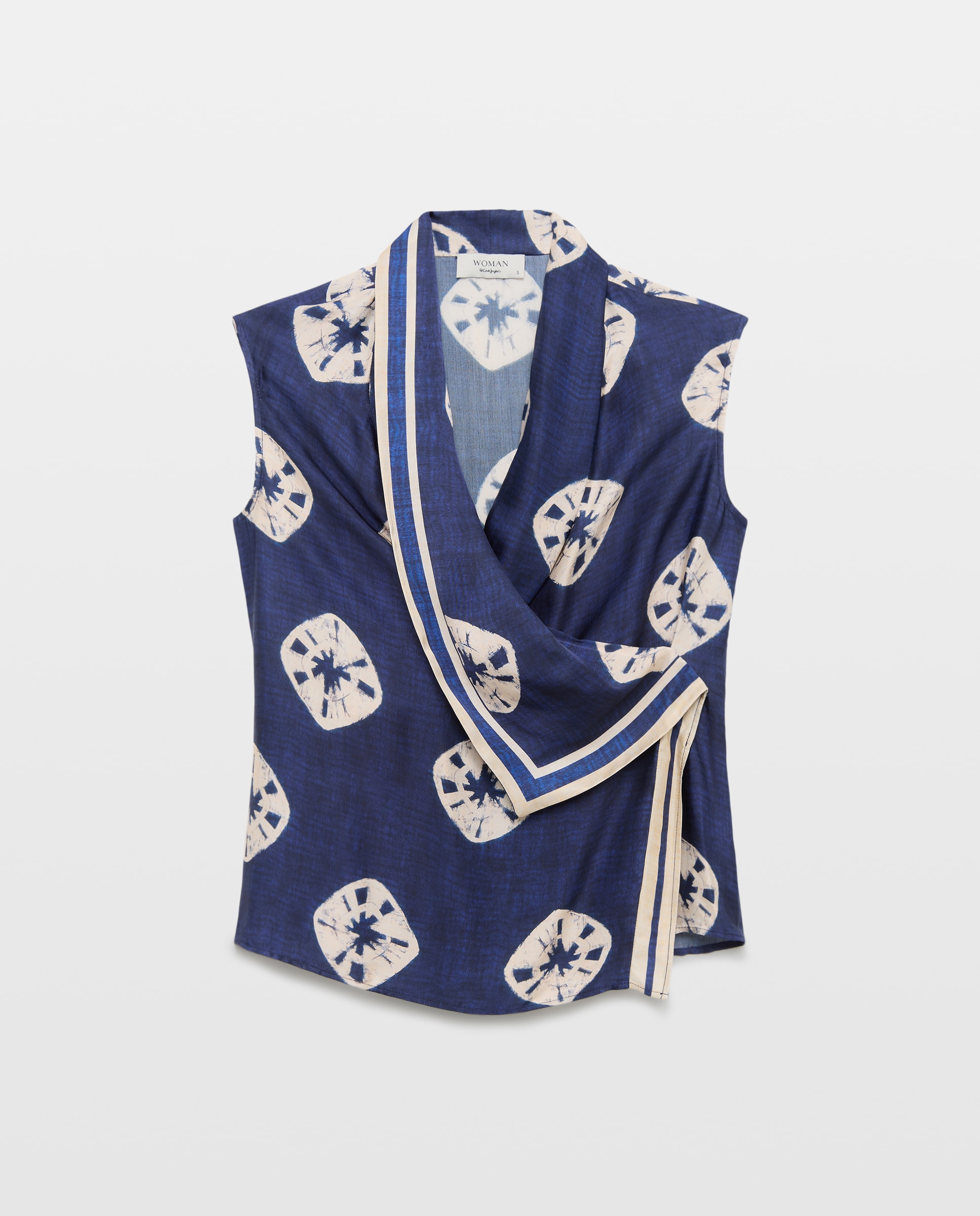 Top de mujer cruzado Ikat - Woman El Corte Inglés - Azul Azul-4