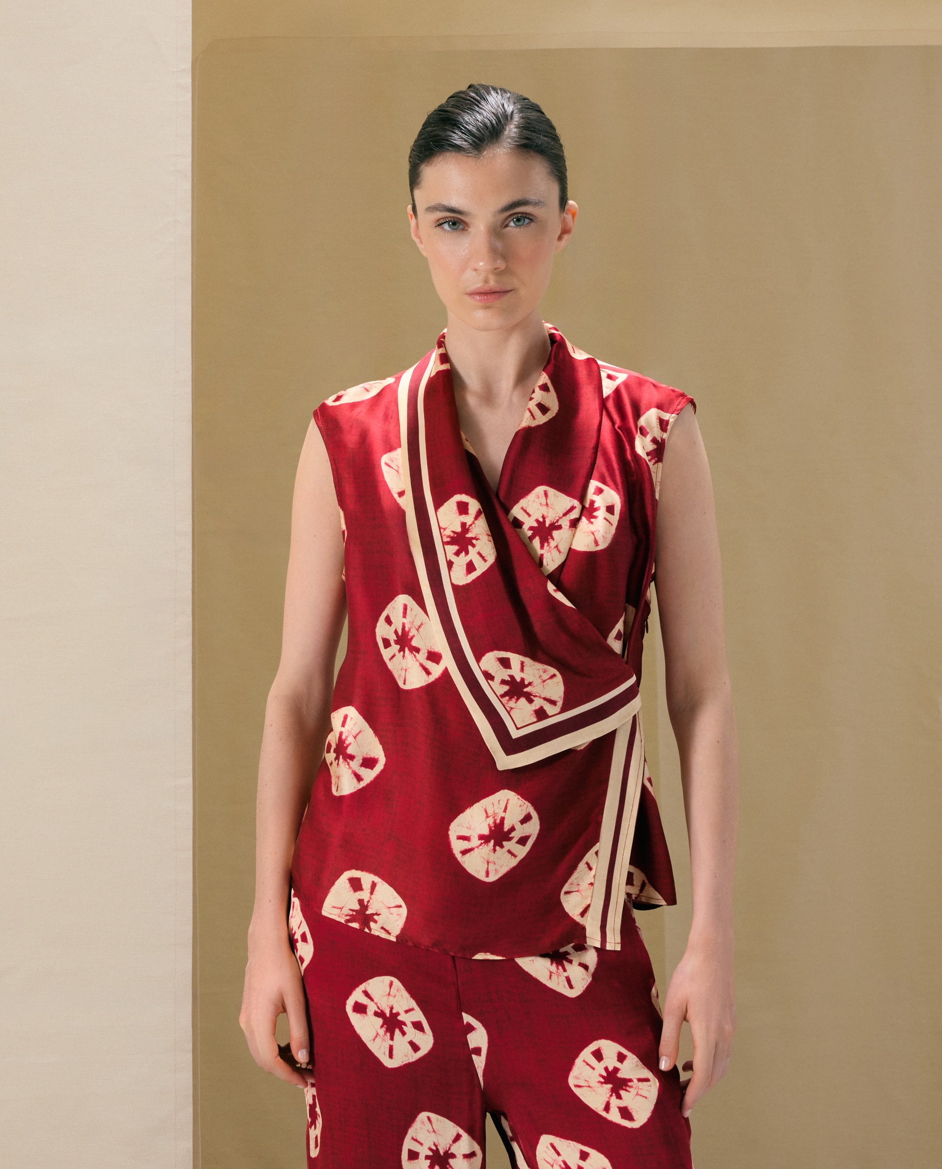 Top Cruzado Ikat Vermelho-1