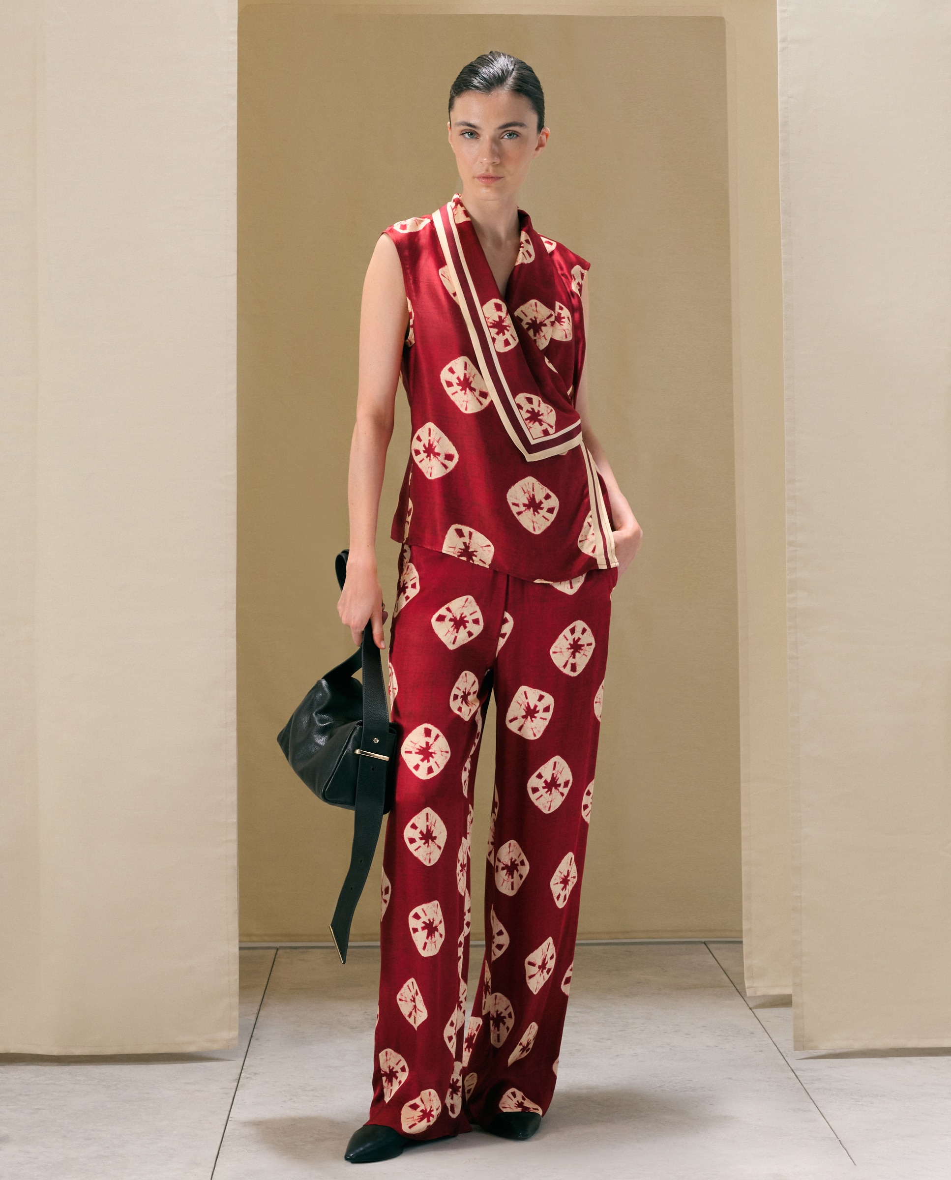 Top Cruzado Ikat Vermelho-2