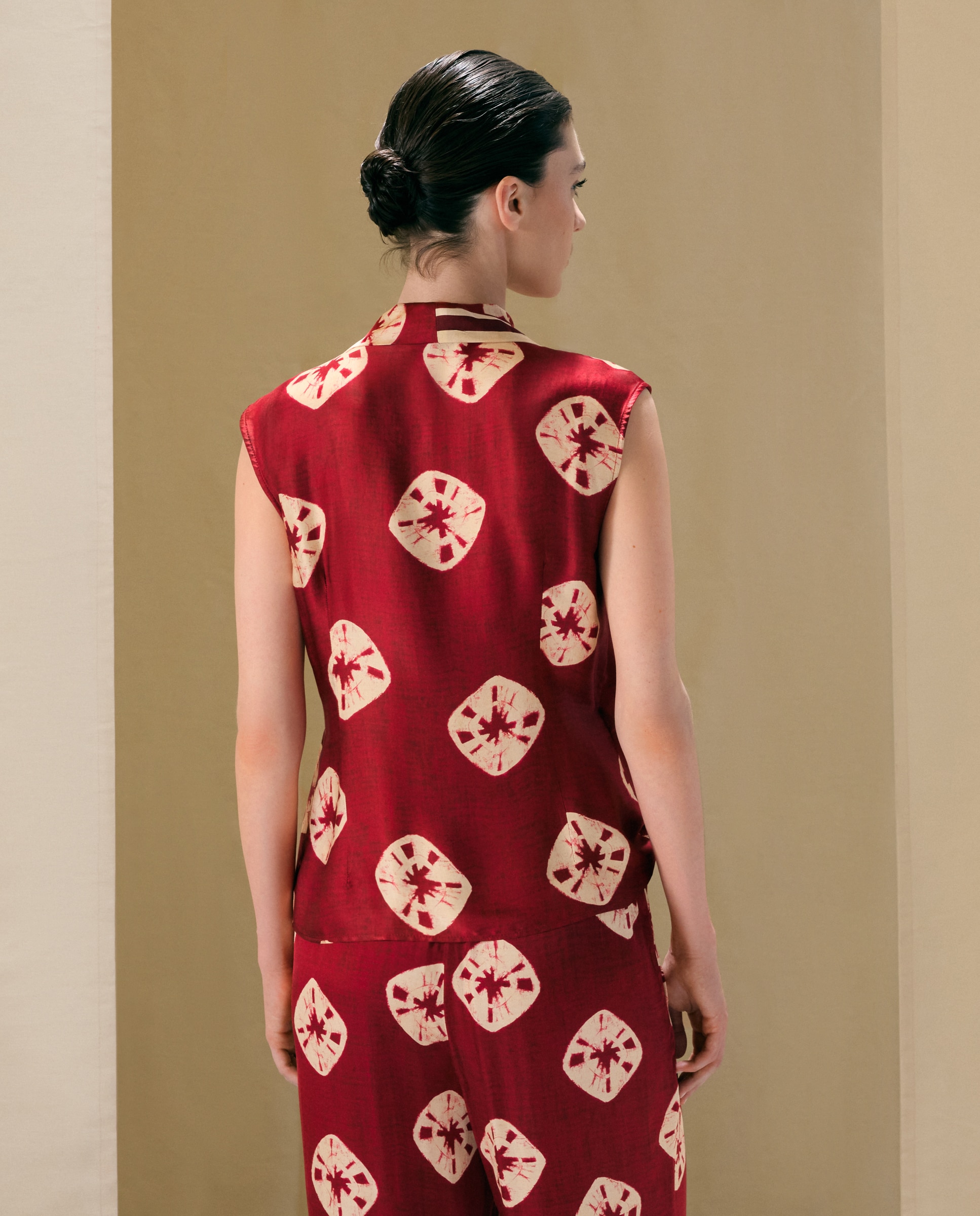 Top Cruzado Ikat Vermelho-3