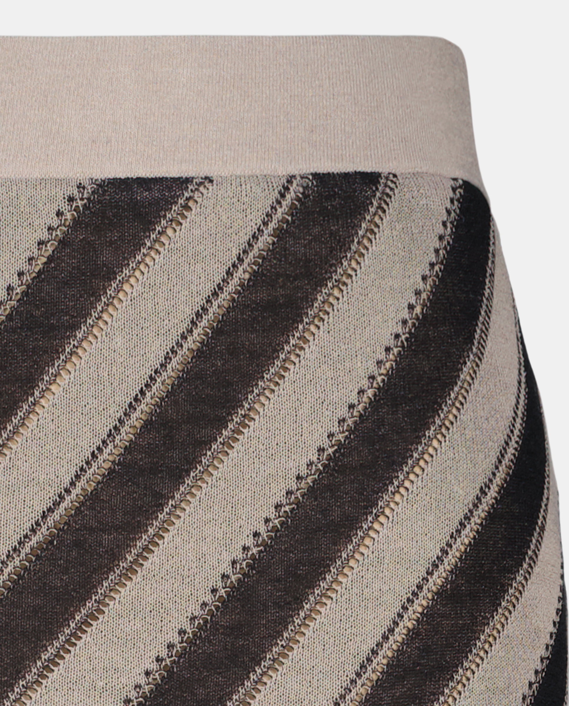 Saia midi de malha Castanho-5