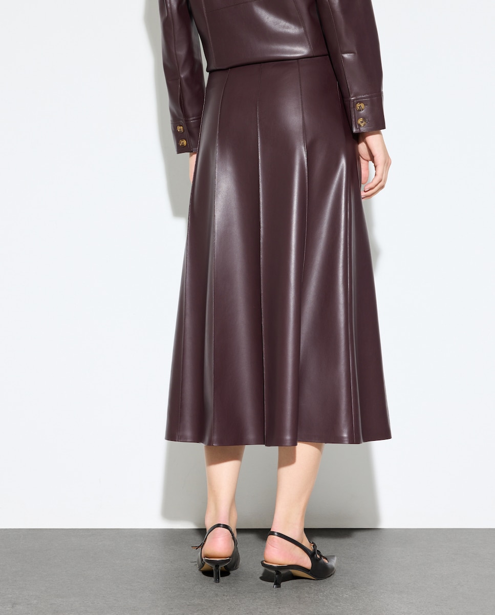 Saia Comprida Lisa Bordeaux-3