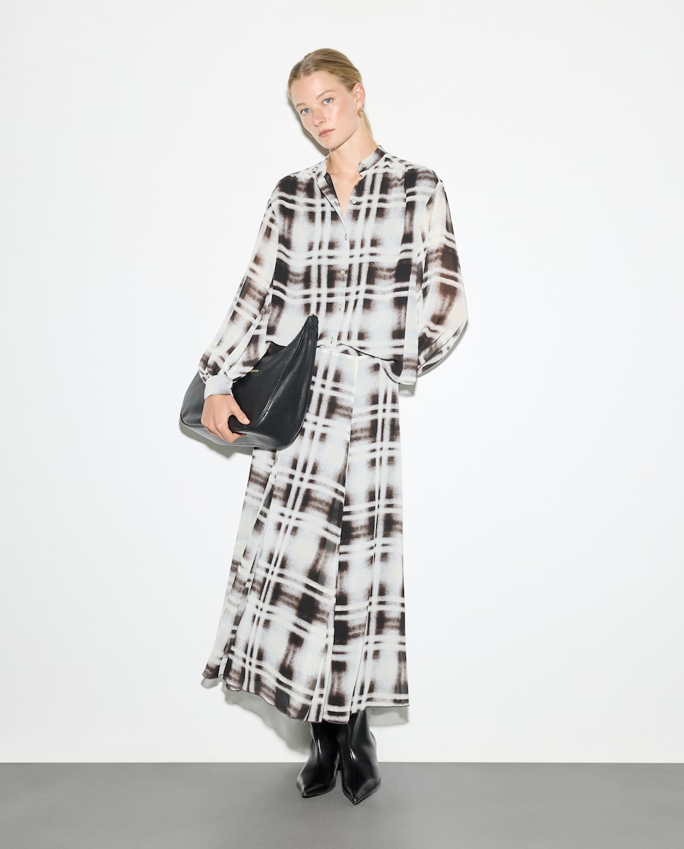 Saia Comprida Estampada Branco-1