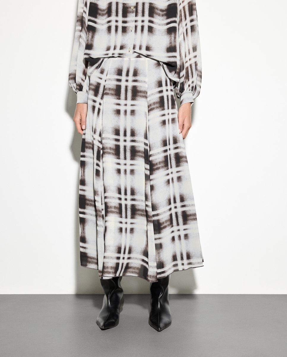 Saia Comprida Estampada Branco-2