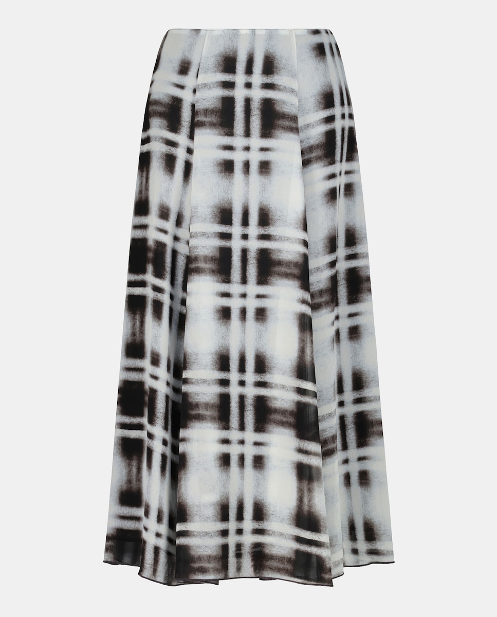 Saia Comprida Estampada Branco-4