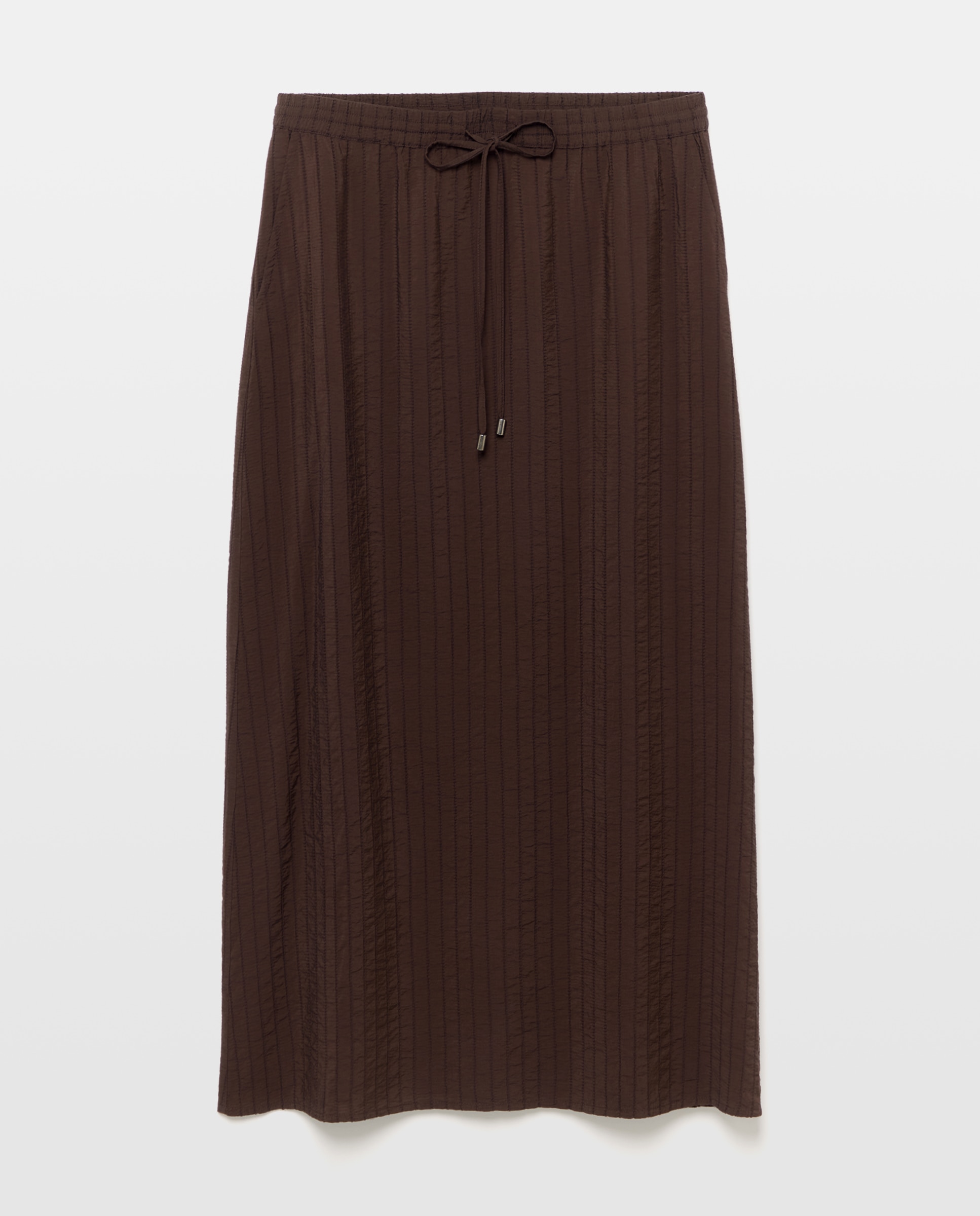 Falda jogger texturada - Woman El Corte Inglés - Chocolate Chocolate-5