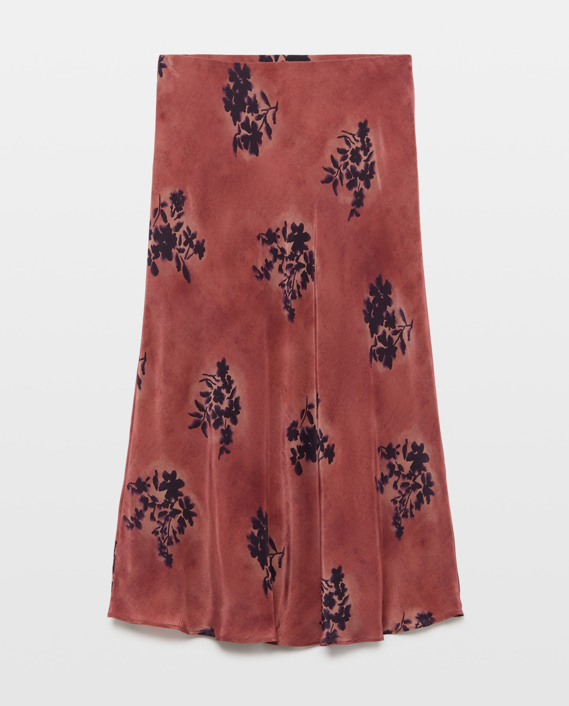 Saia Comprida em Crepe com Bouquets Rosa-4