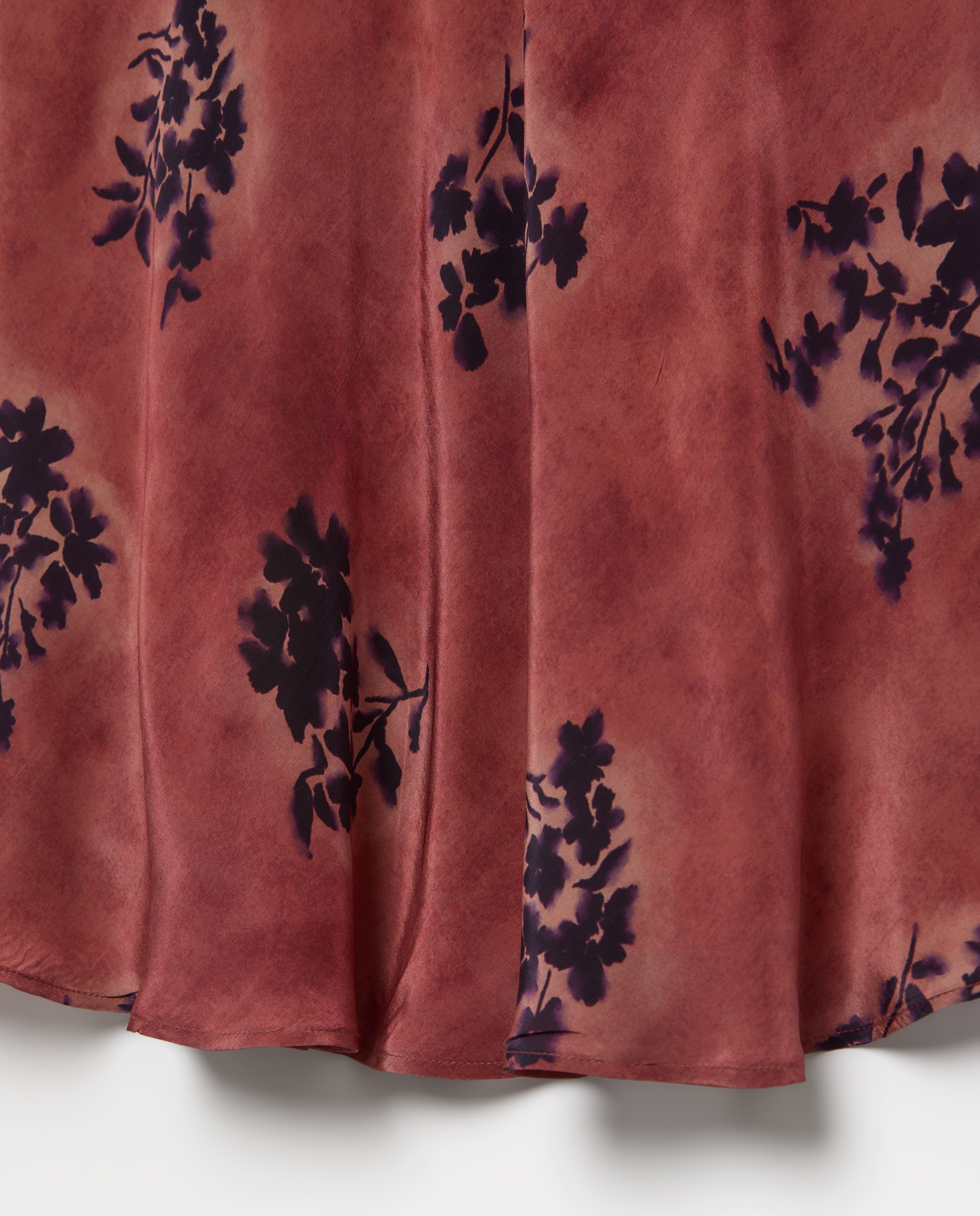 Saia Comprida em Crepe com Bouquets Rosa-5