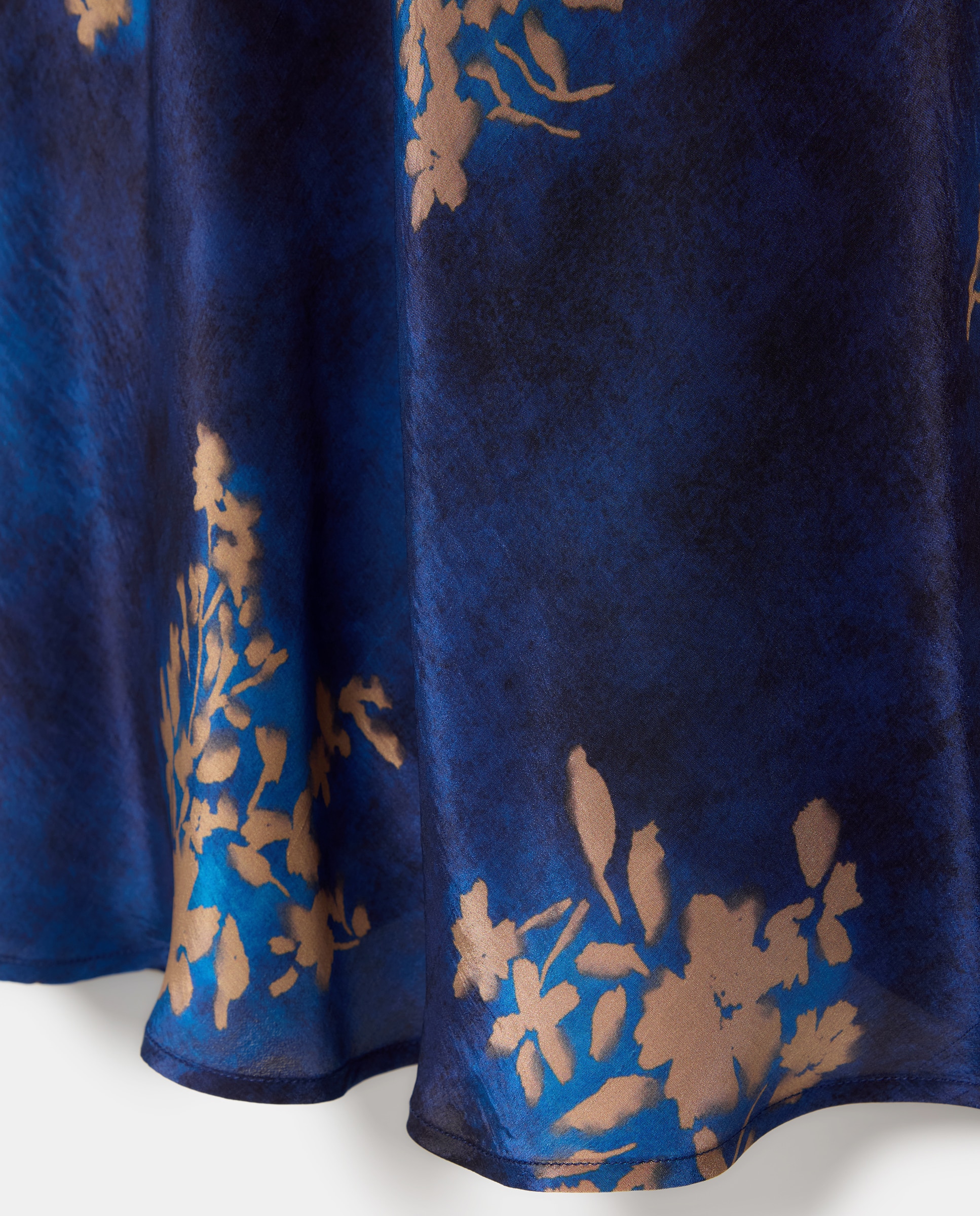 Falda larga estampada de mujer - Woman El Corte Inglés - Azul Azul-5