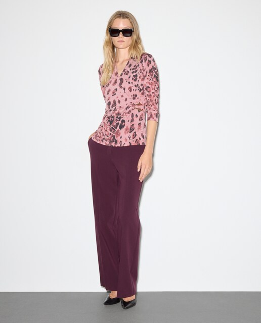 Imagen 0 de Camiseta de manga larga estampada de mujer