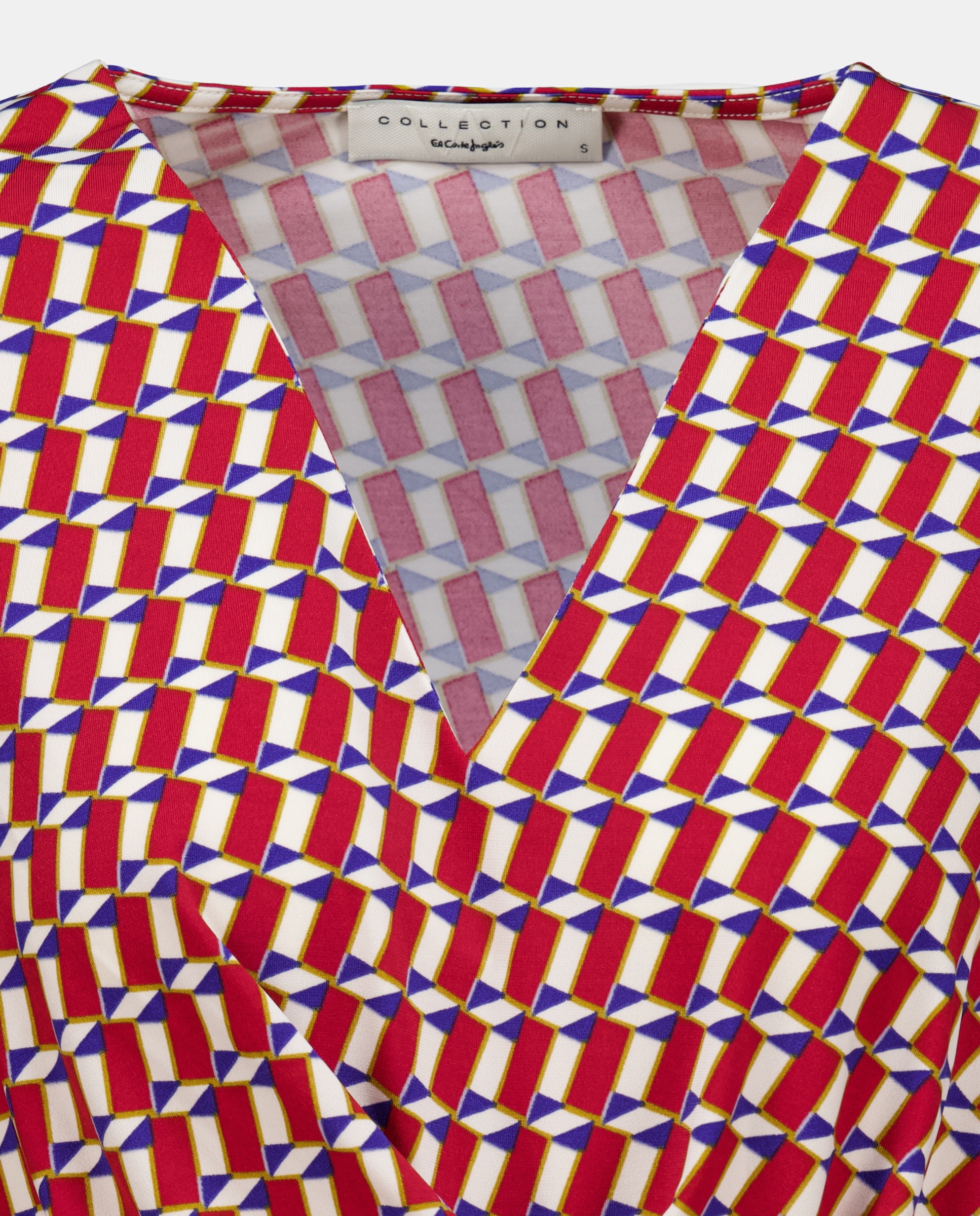 Camisola de Manga Comprida Estampada Vermelho-5