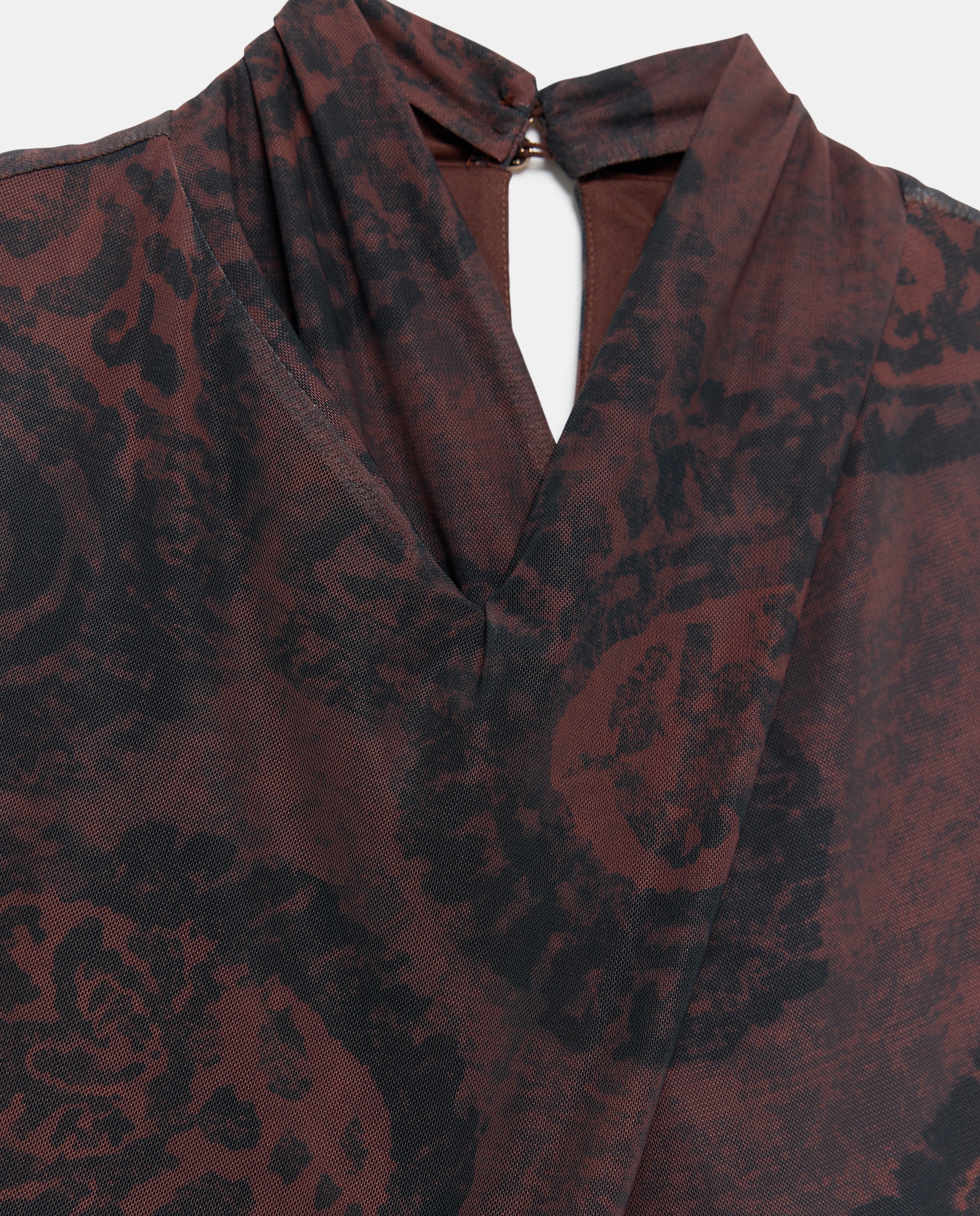 Camiseta de mujer con manga larga y estampado - Woman El Corte Inglés - Camel Camel-5