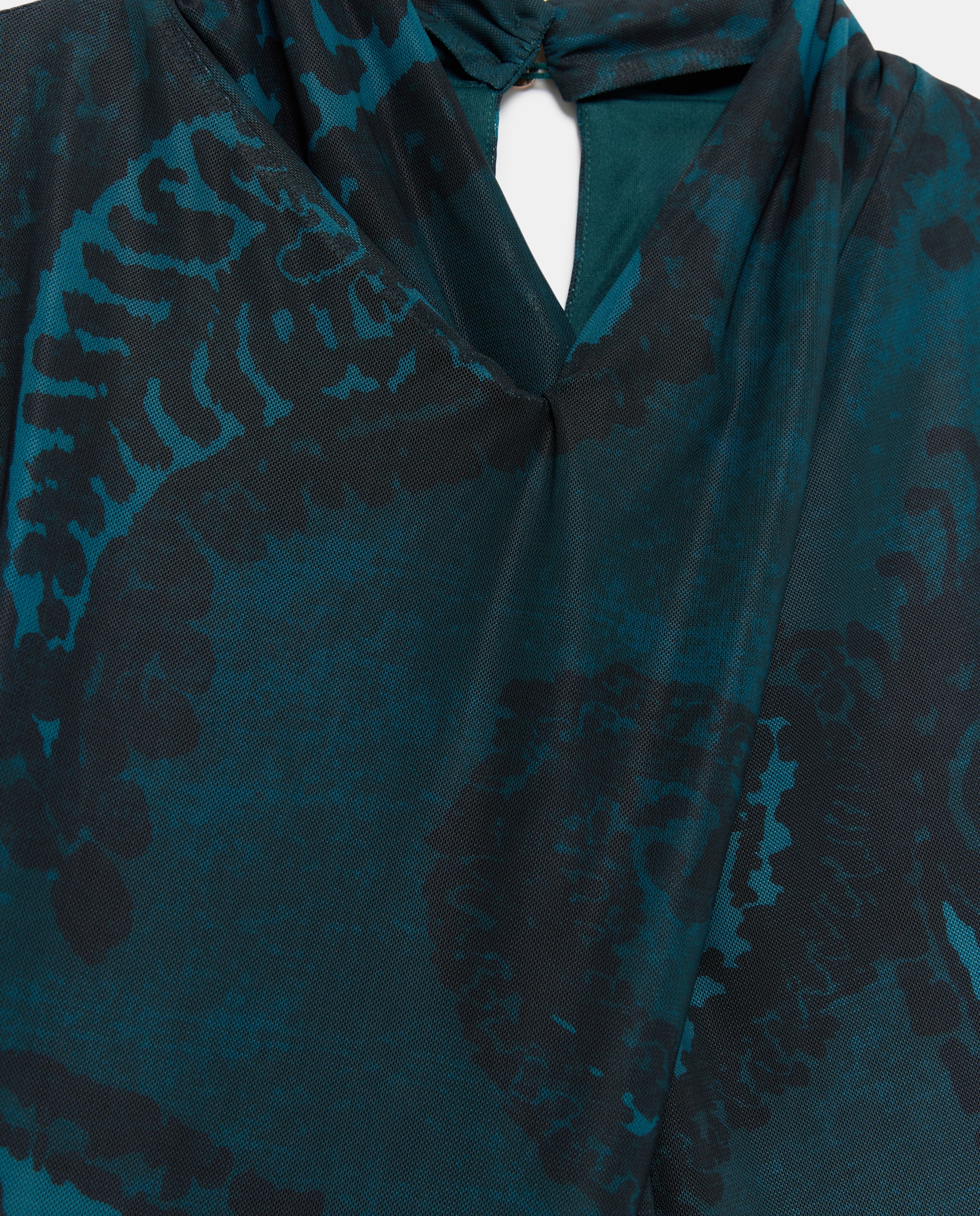 Camisola de mulher com manga comprida e estampado Verde-5