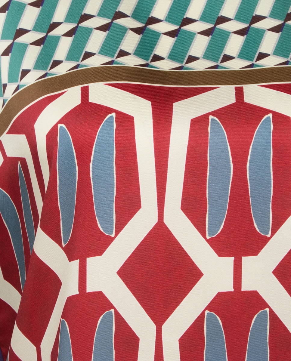 T-shirt de Manga Curta Estampada Vermelho-5