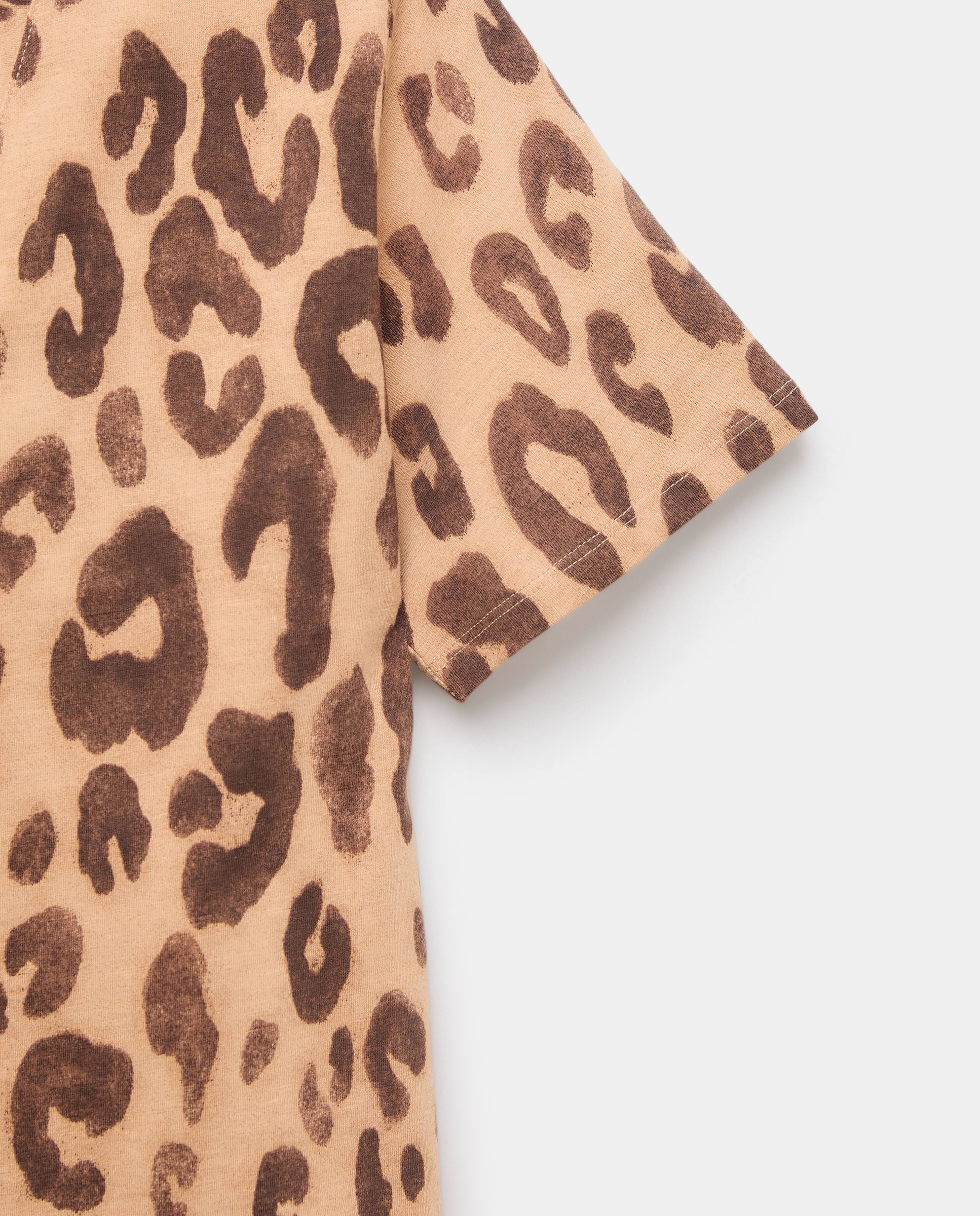 Camiseta cuello caja y manga corta estampada de mujer - Woman El Corte Inglés - Marrón Marrón-5