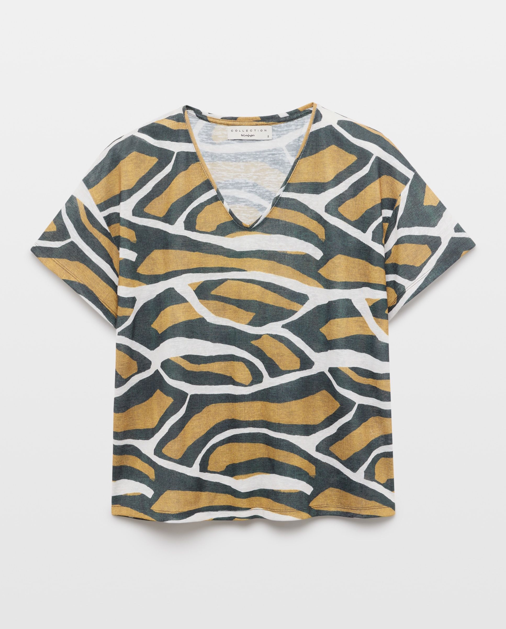 Camiseta lisa de manga corta de mujer - Woman El Corte Inglés - Verde Verde-4