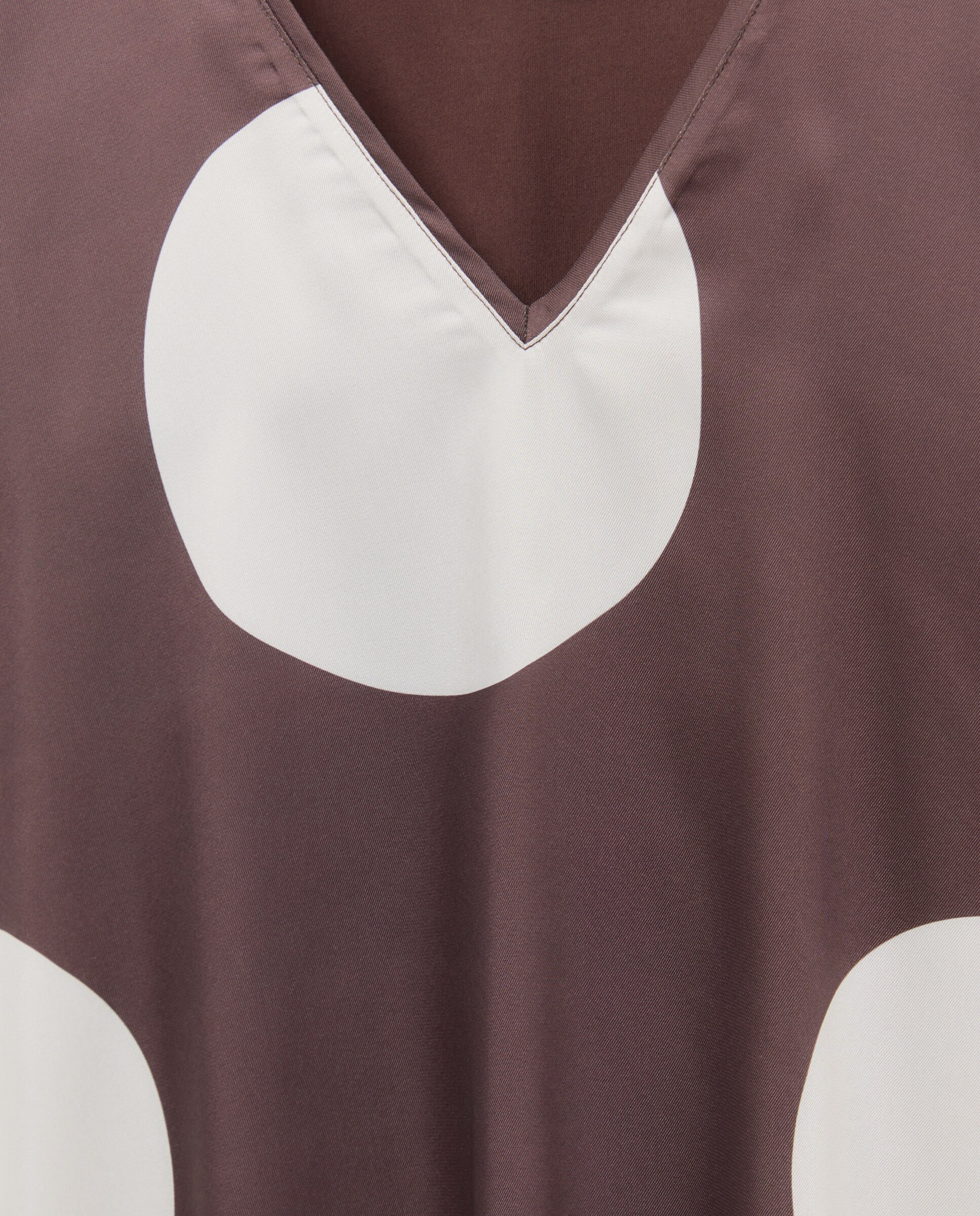 Camiseta de manga corta bimateria estampada de mujer - Woman El Corte Inglés - Marrón Marrón-6